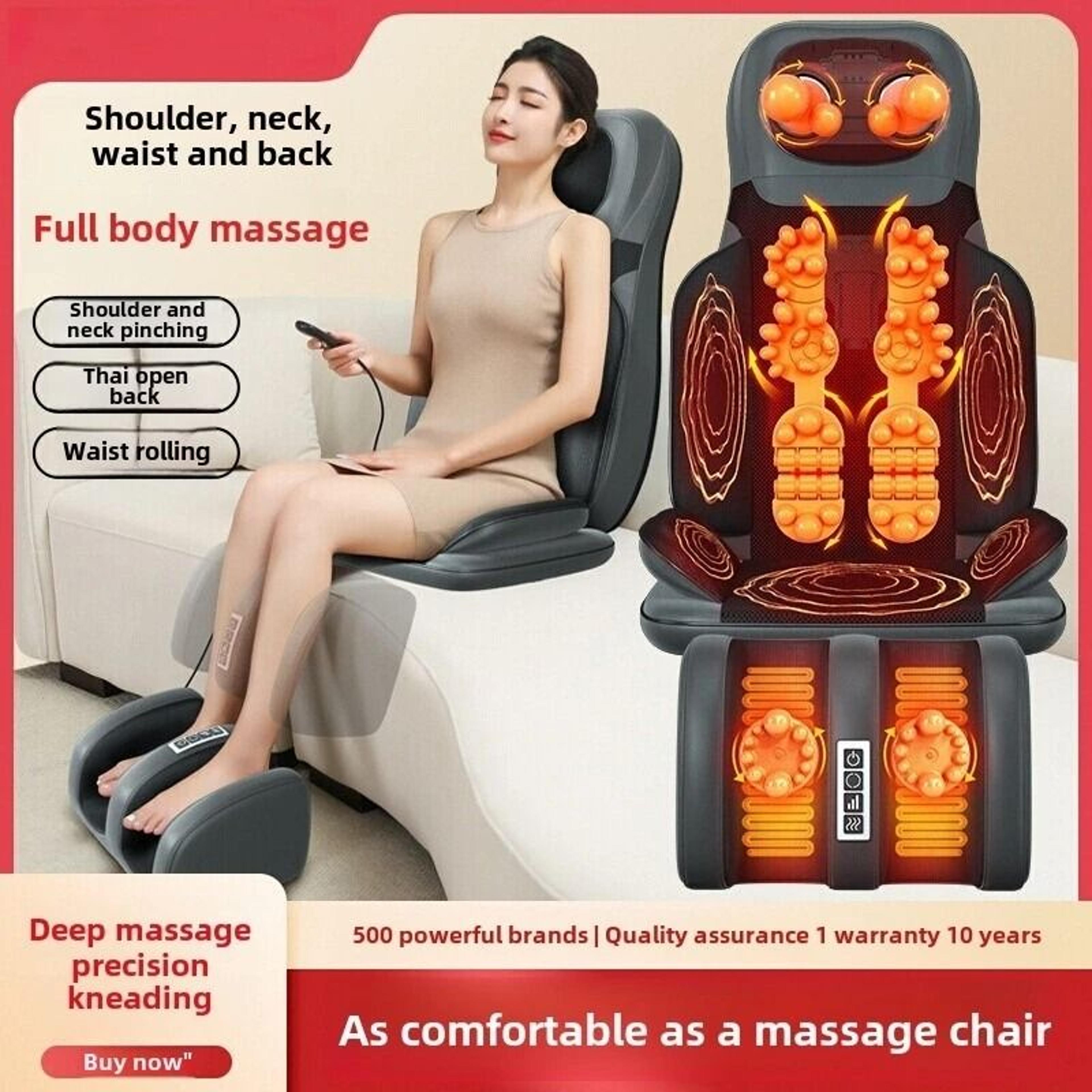 5 in 1 folding full body massage chair with neck and back rollers