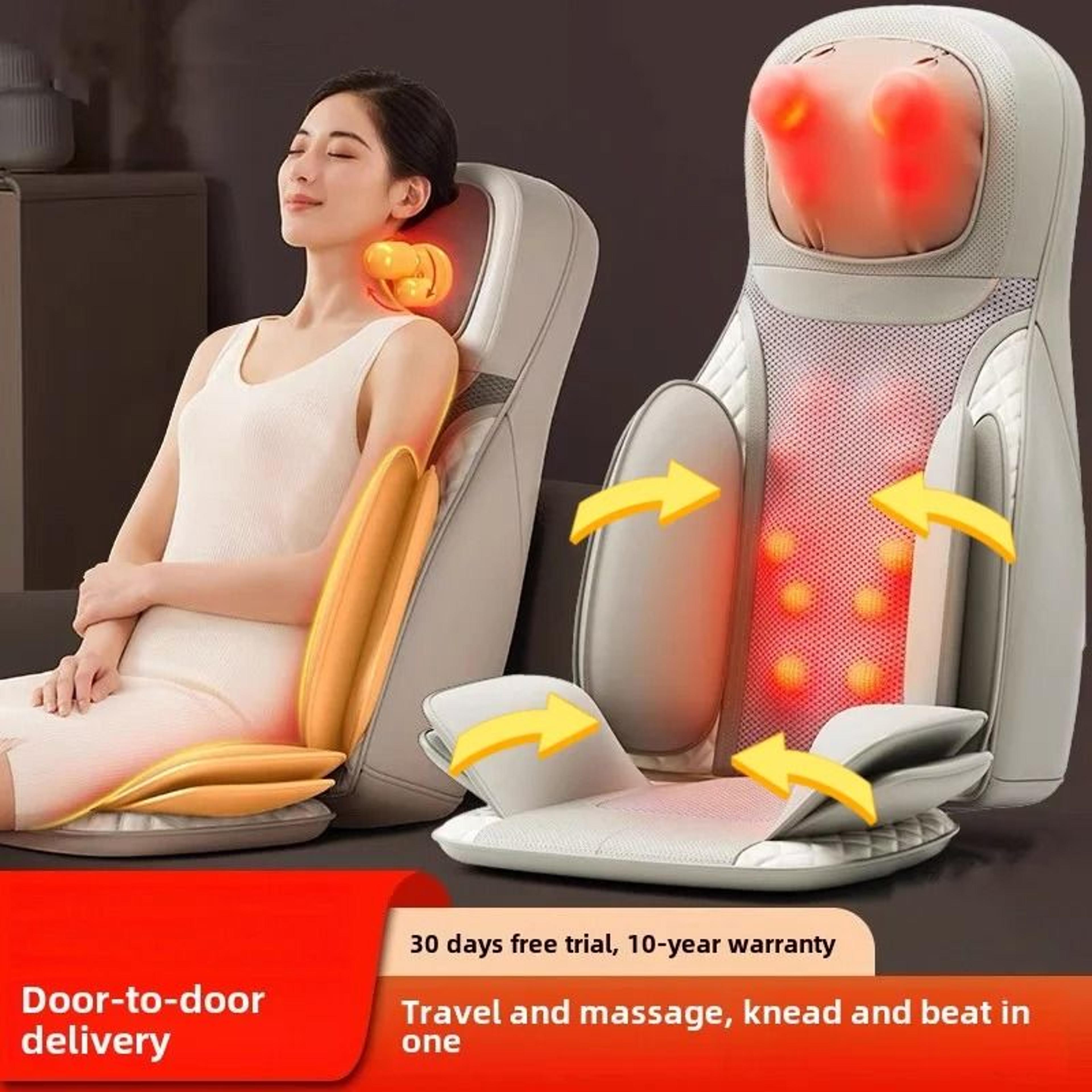 3d heated full body massage chair cushion for neck and back relief