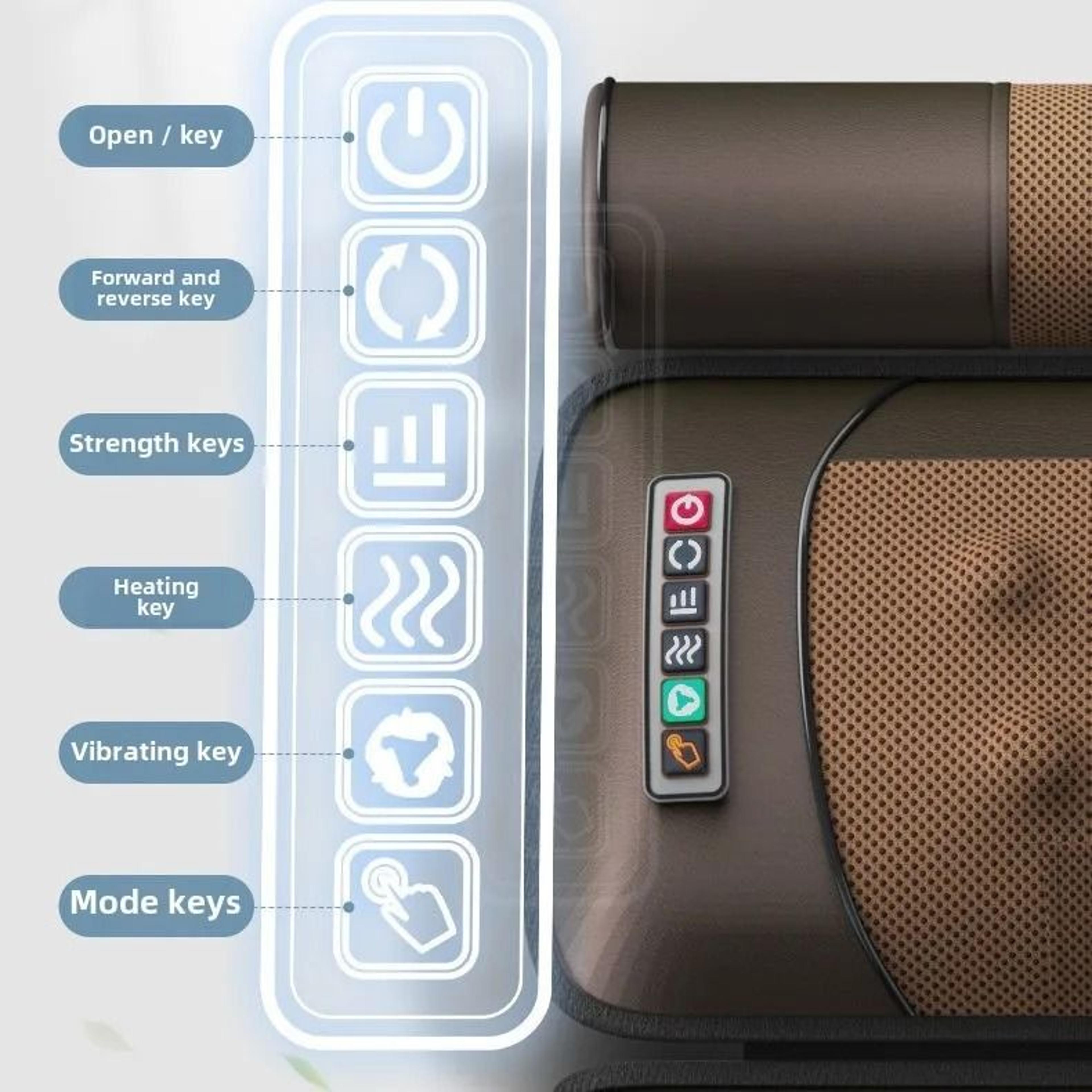 Full Body Wave Vibration Massage Mattress With Pressure Point Pillow 1