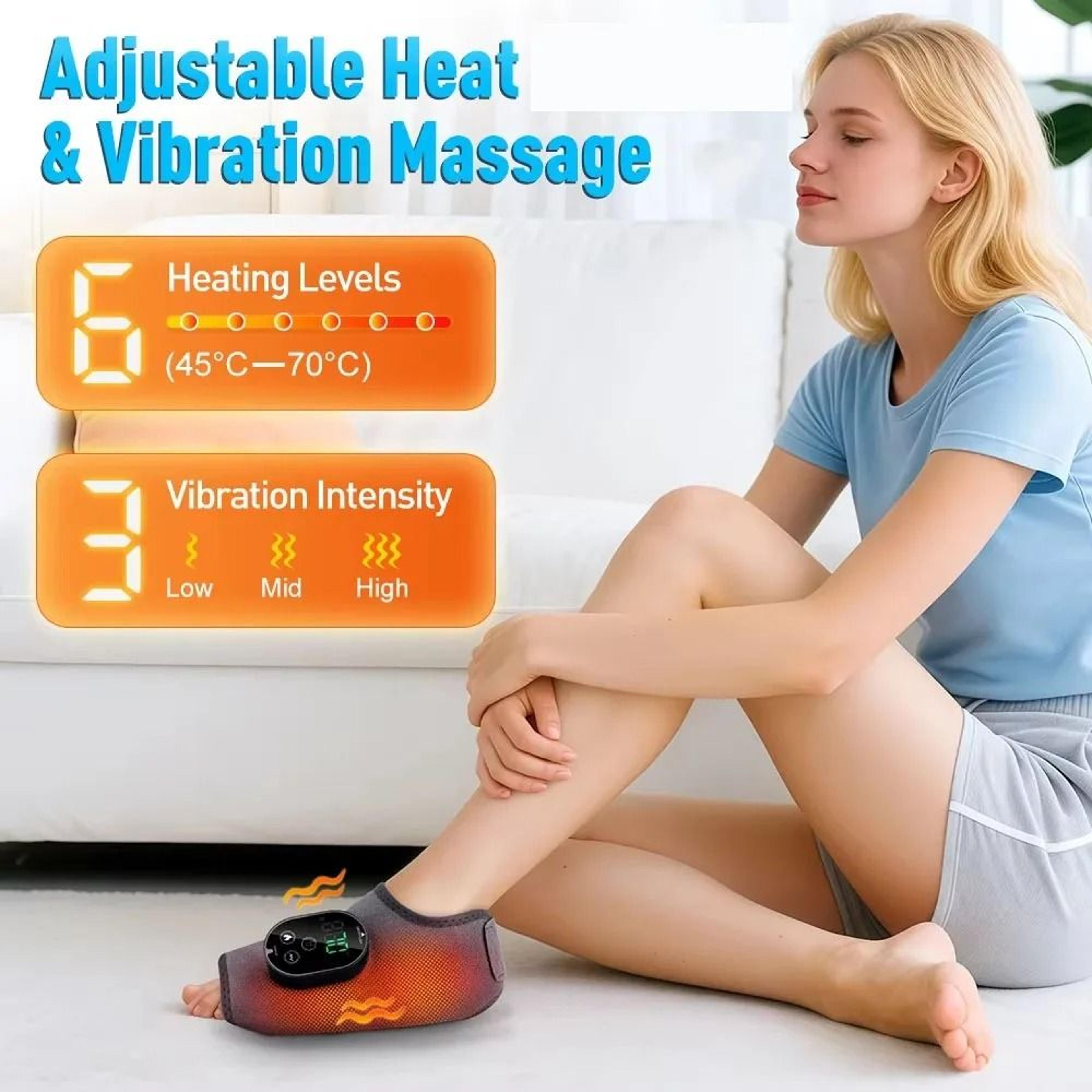 Rechargeable Heated Ankle Massager With Vibration 2