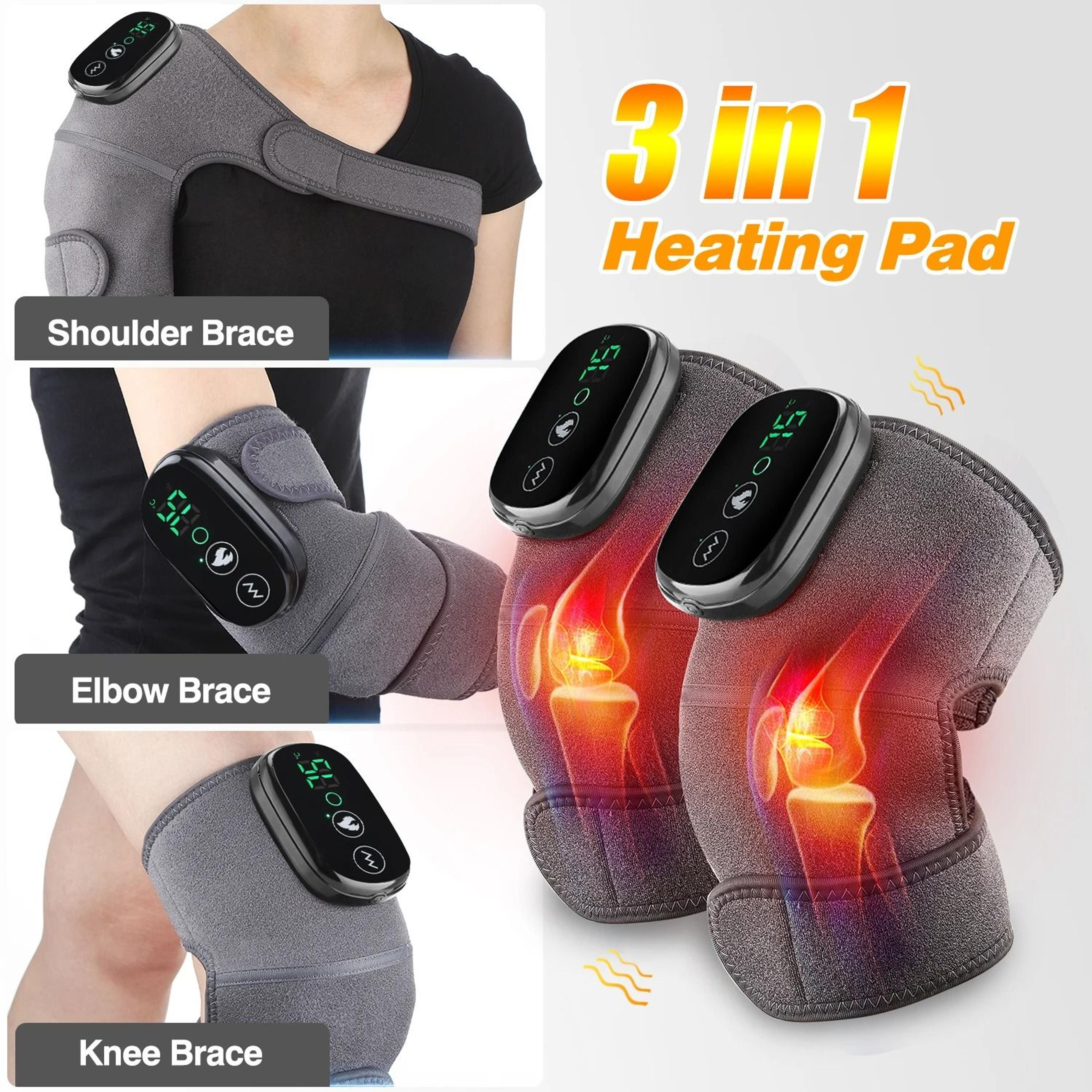 3 In 1 Heated Vibration Massage Wrap For Knee Shoulder And Elbow 0