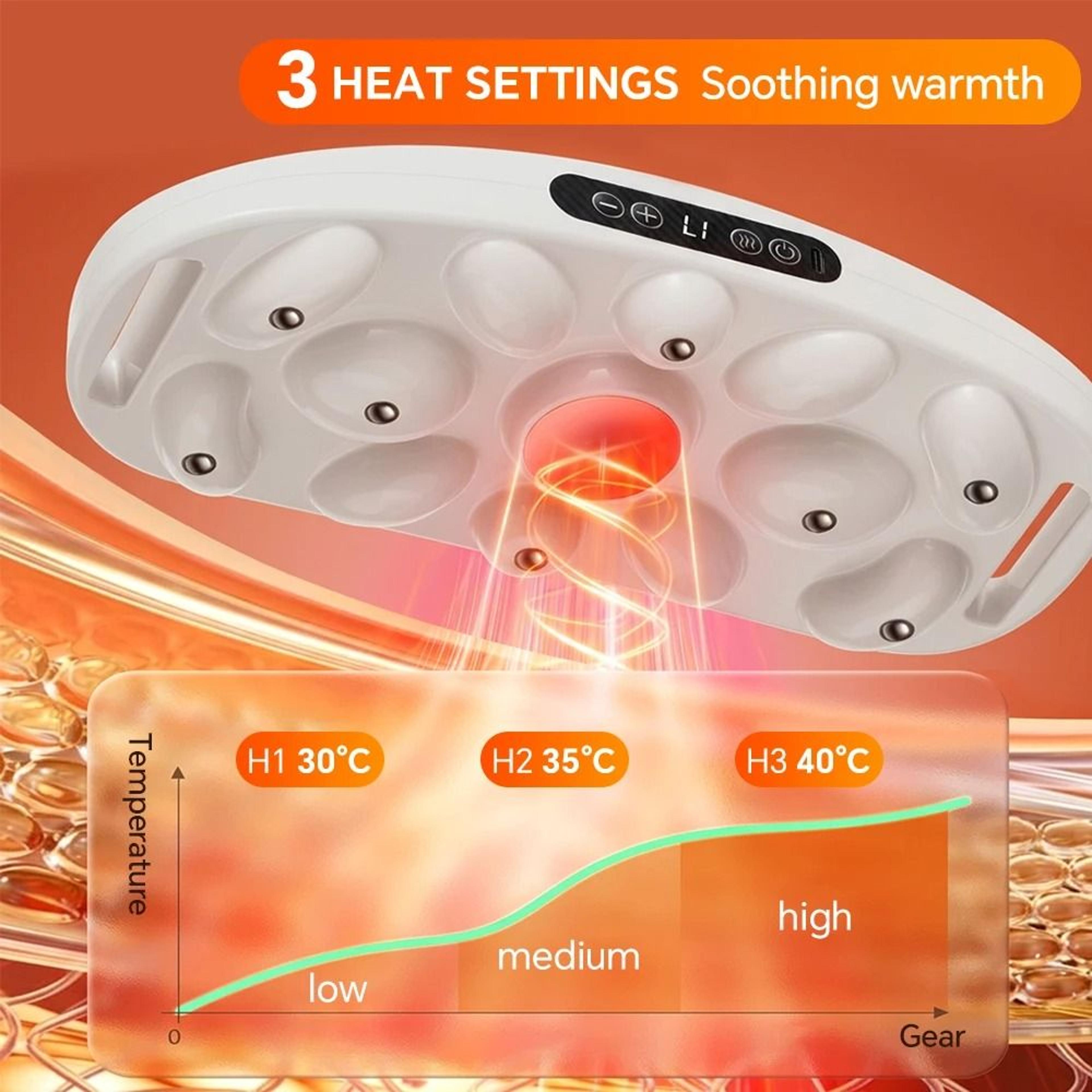 Rechargeable Heated Abdominal Massager With 9 Modes 3