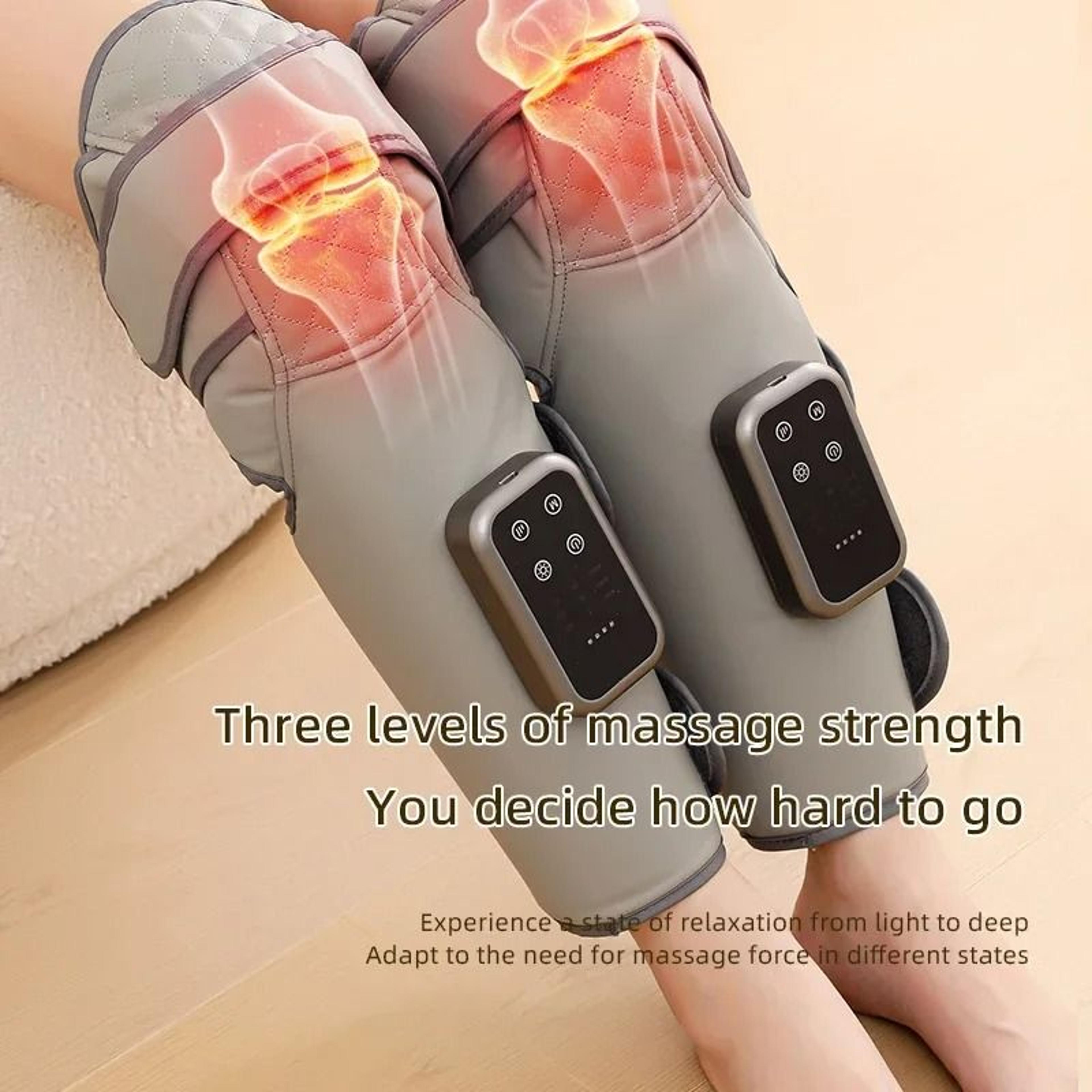 2 in 1 heated full leg and knee air compression massager