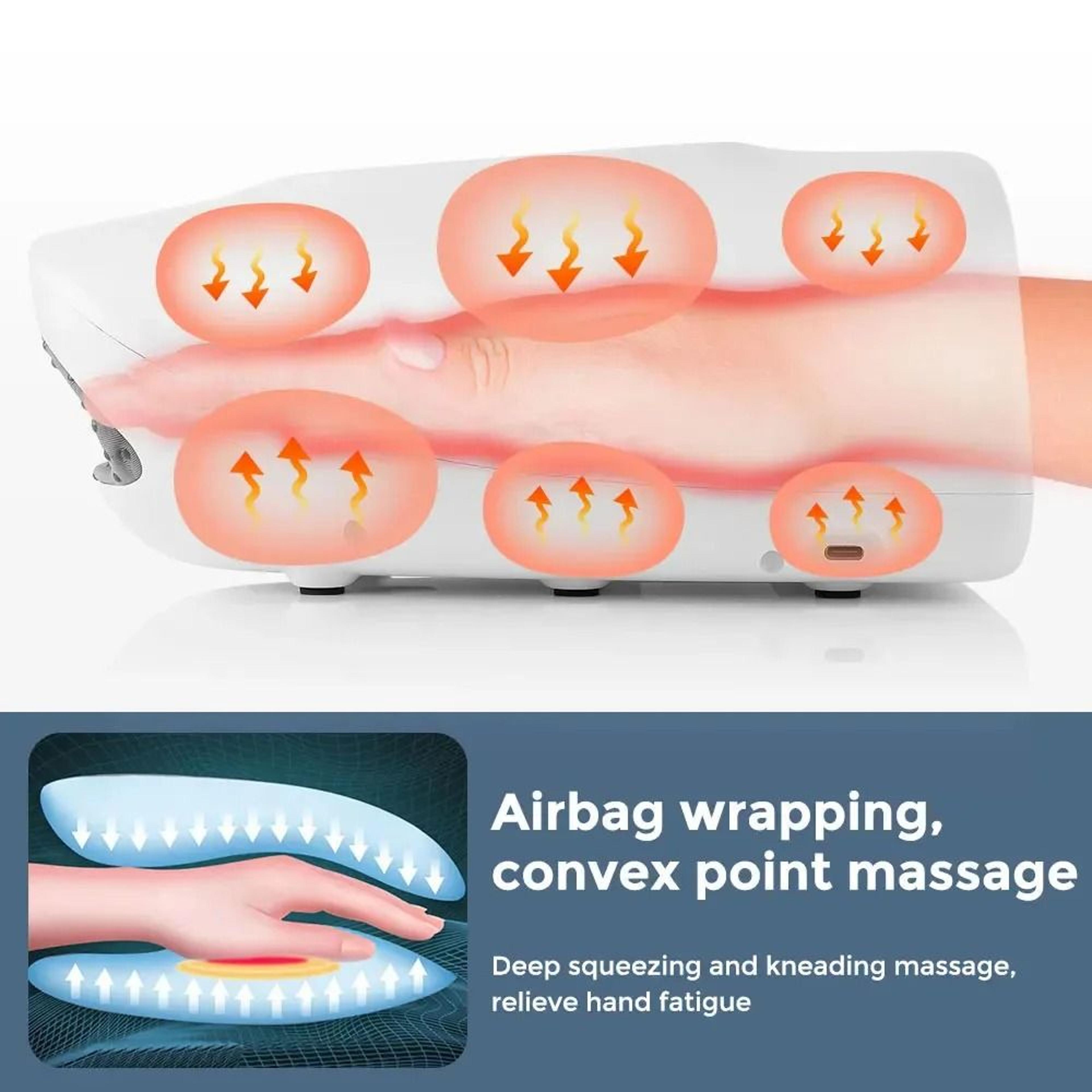 cordless air compression hand massager with heat