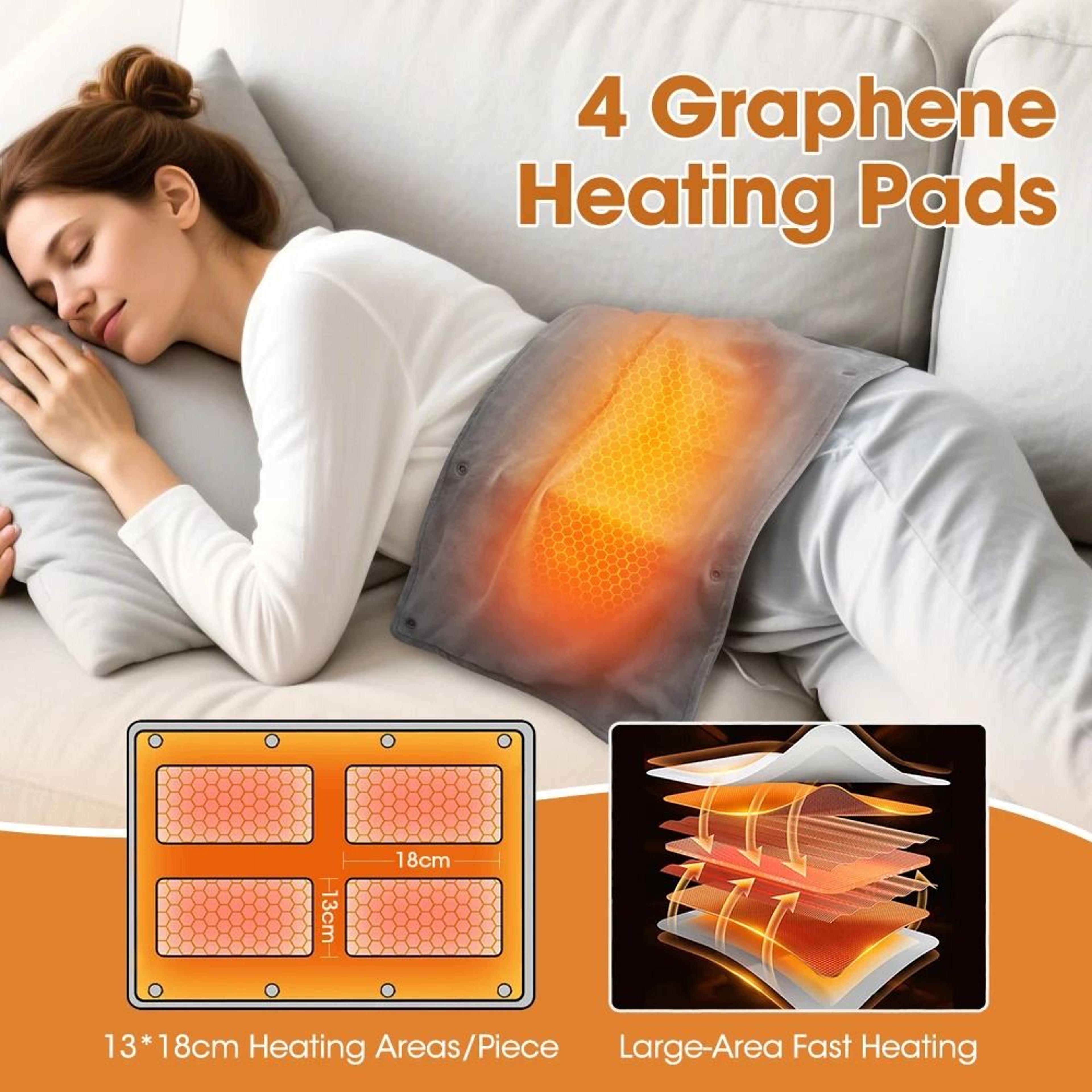 3 Level Graphene USB Heating Pad Portable Electric Hand Warmer For Waist Back Abdomen  Legs 2