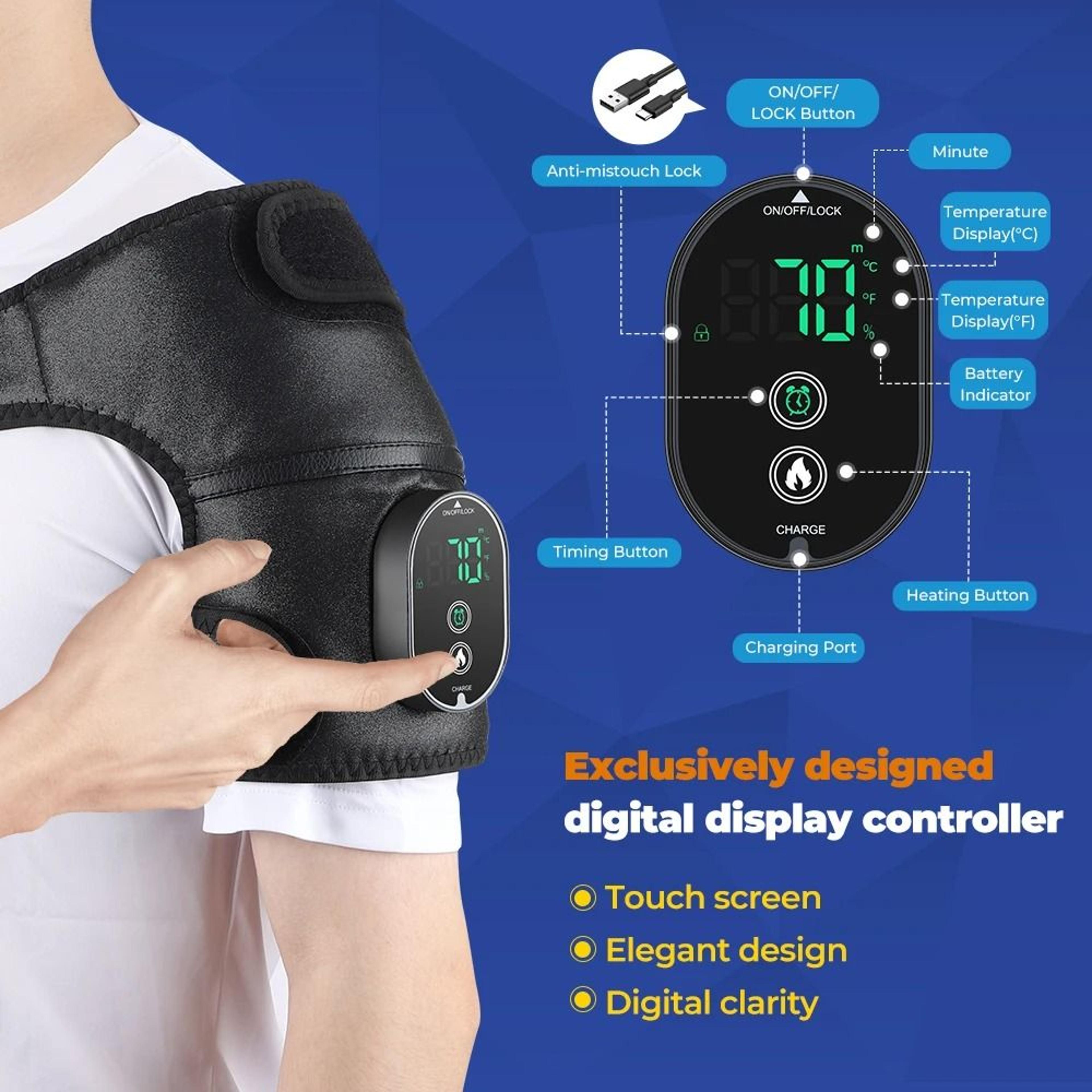 3 In 1 Heated Knee Shoulder And Elbow Brace With Hot Compress Therapy 4