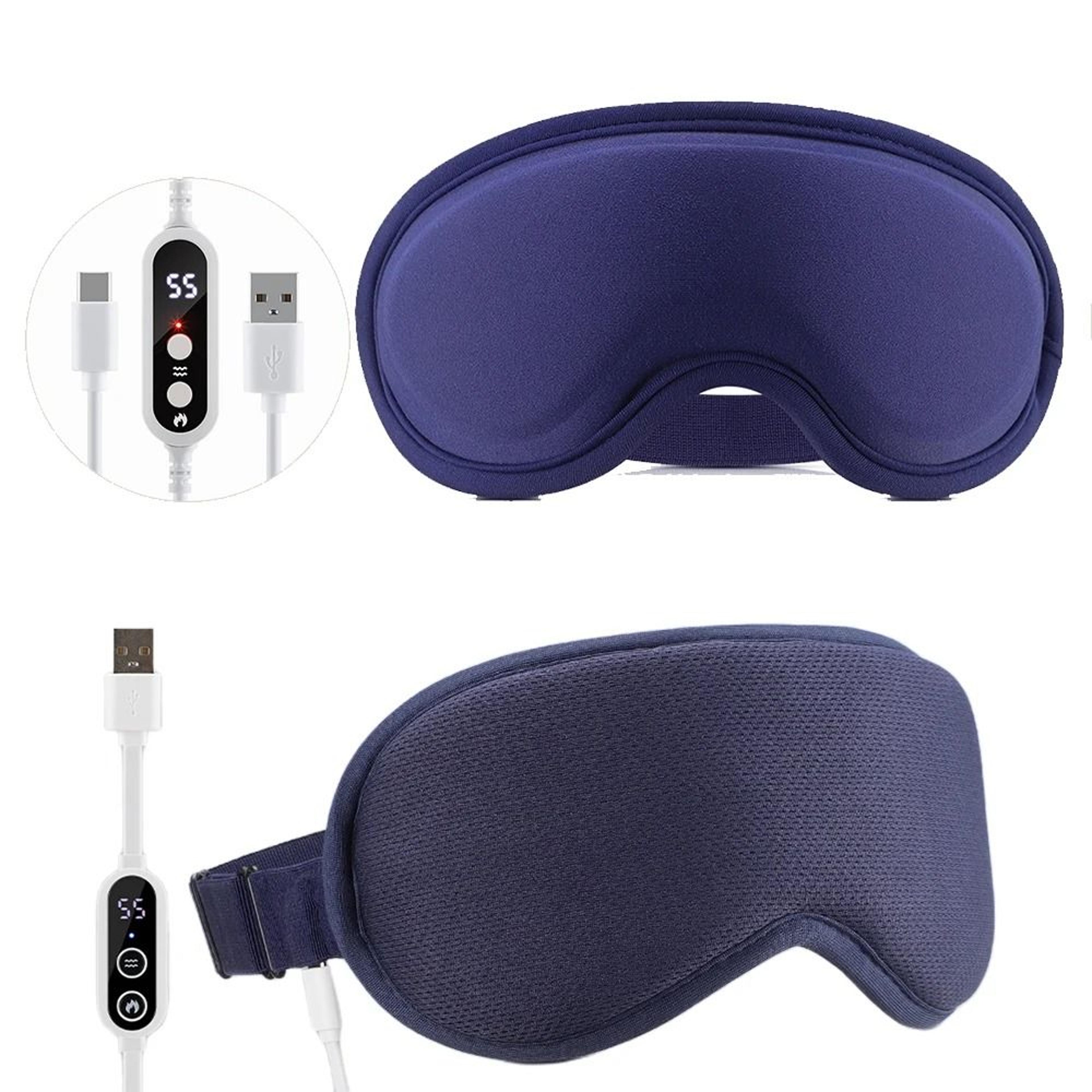 usb heated vibrating eye mask for relaxation and travel