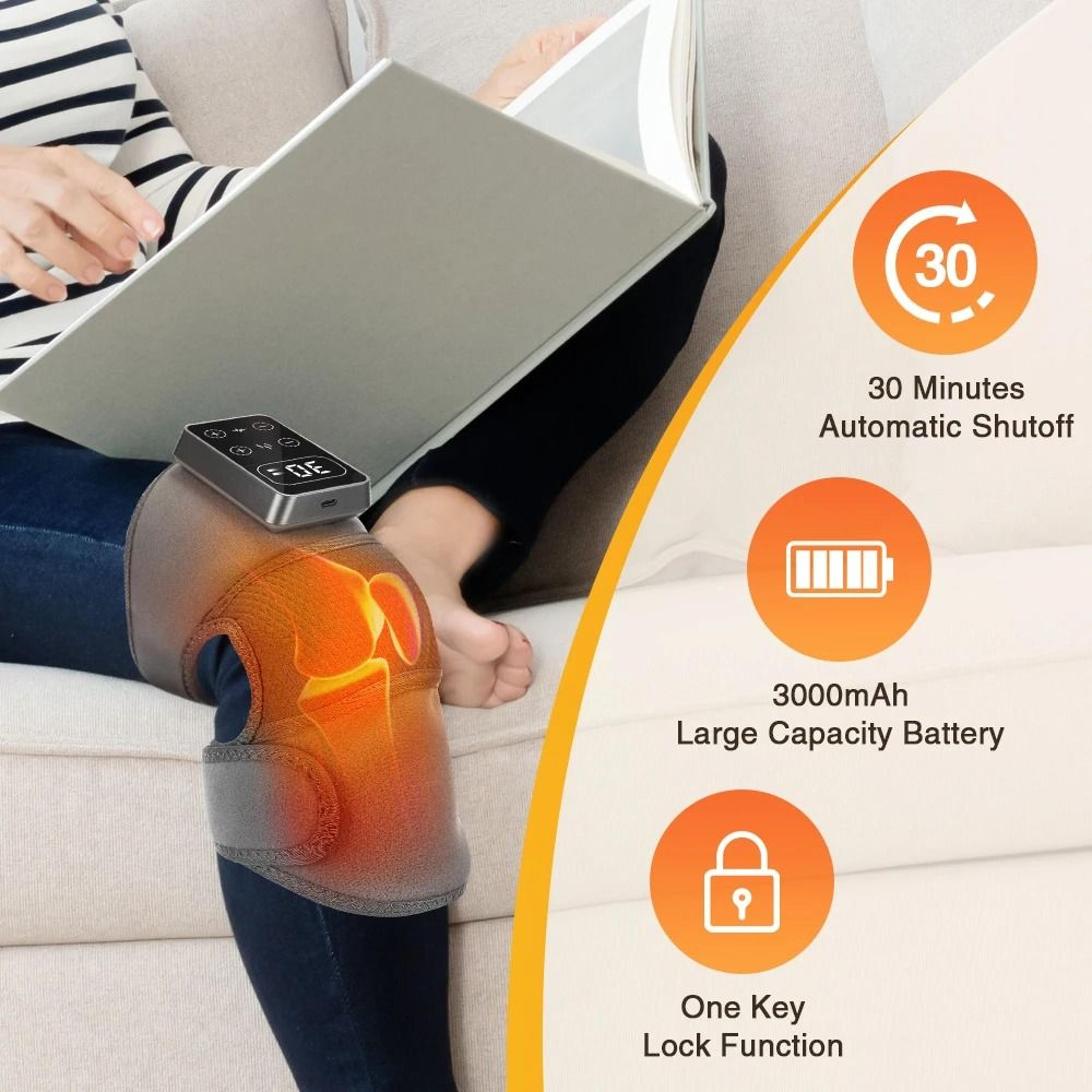 Cordless Heated Knee Massager With Vibration For Knee Shoulder  Elbow Support 5