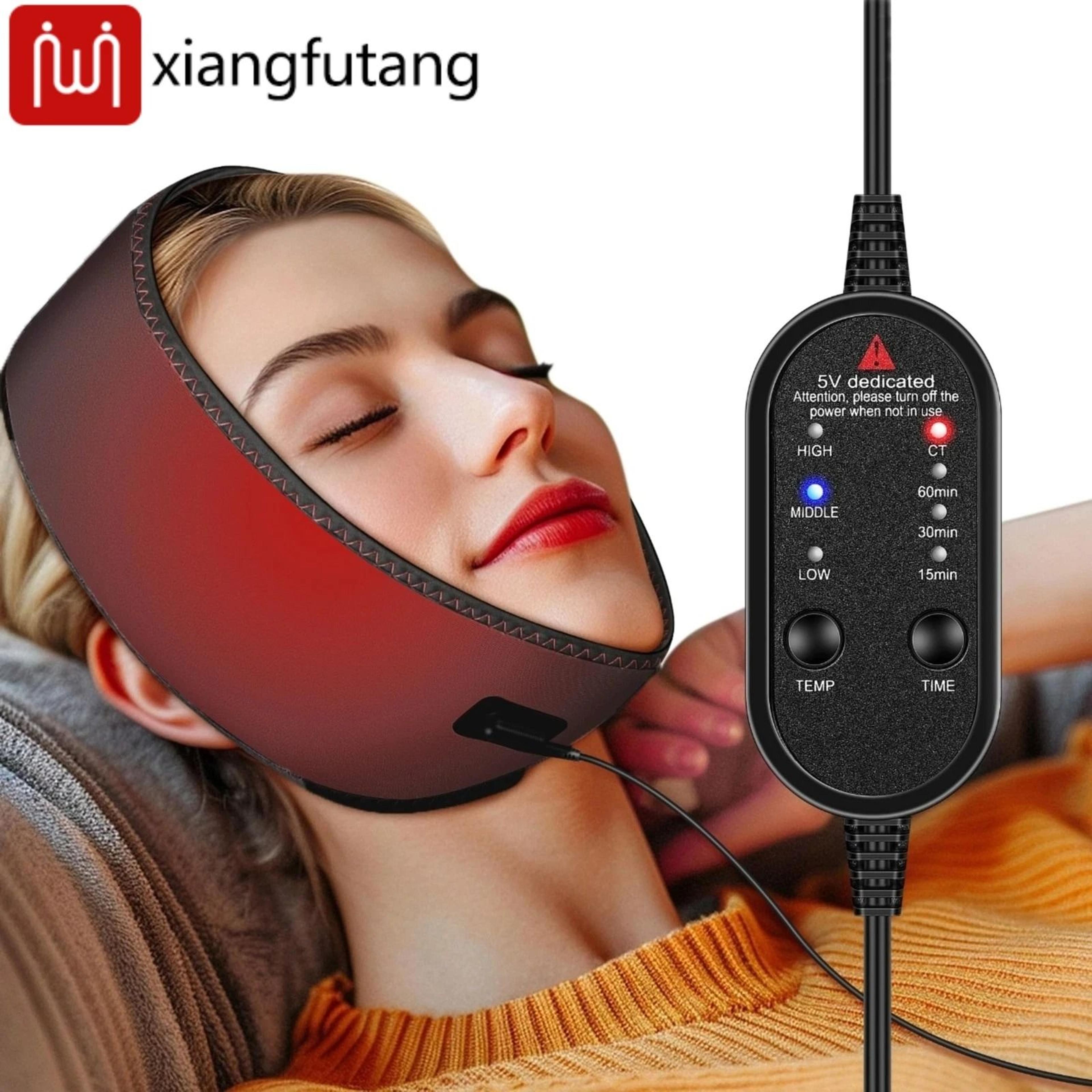 rechargeable heated jaw wrap with 3 heat levels and timer settings