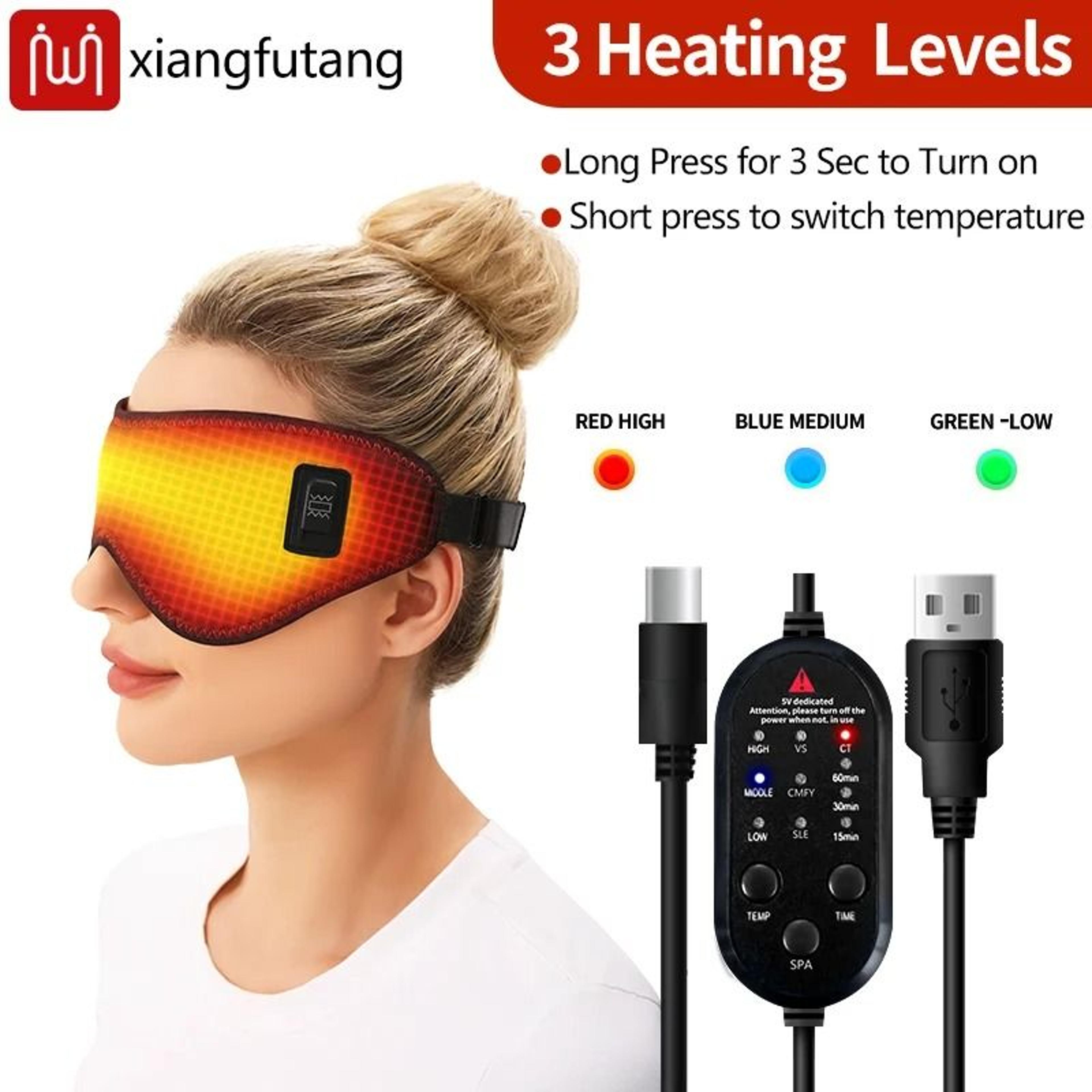 Rechargeable Heated Eye Mask With 3 Temperature Levels For Rest And Relaxation 4