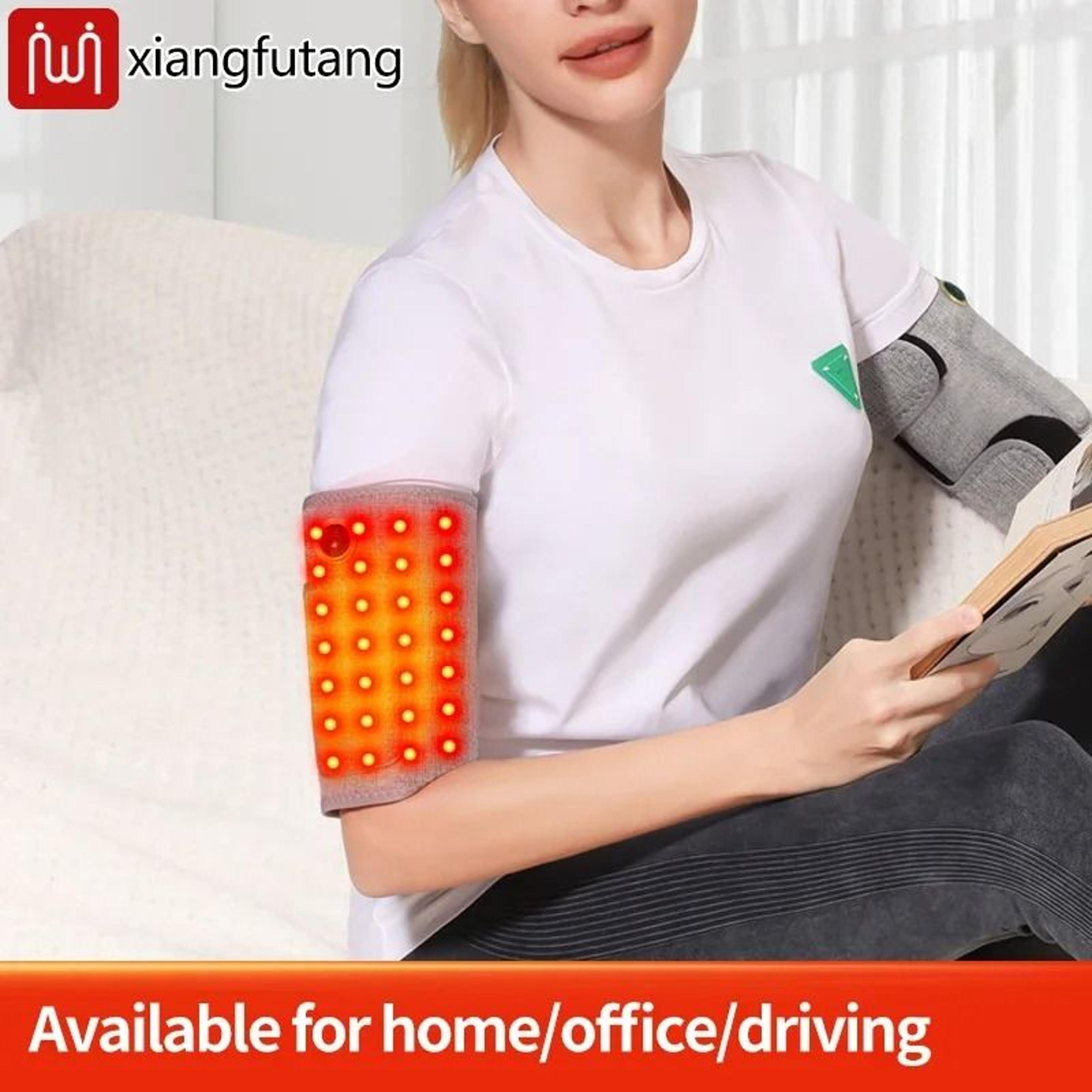 Red Light Heated Arm Wrap With Vibration Massage And Adjustable Fit 2
