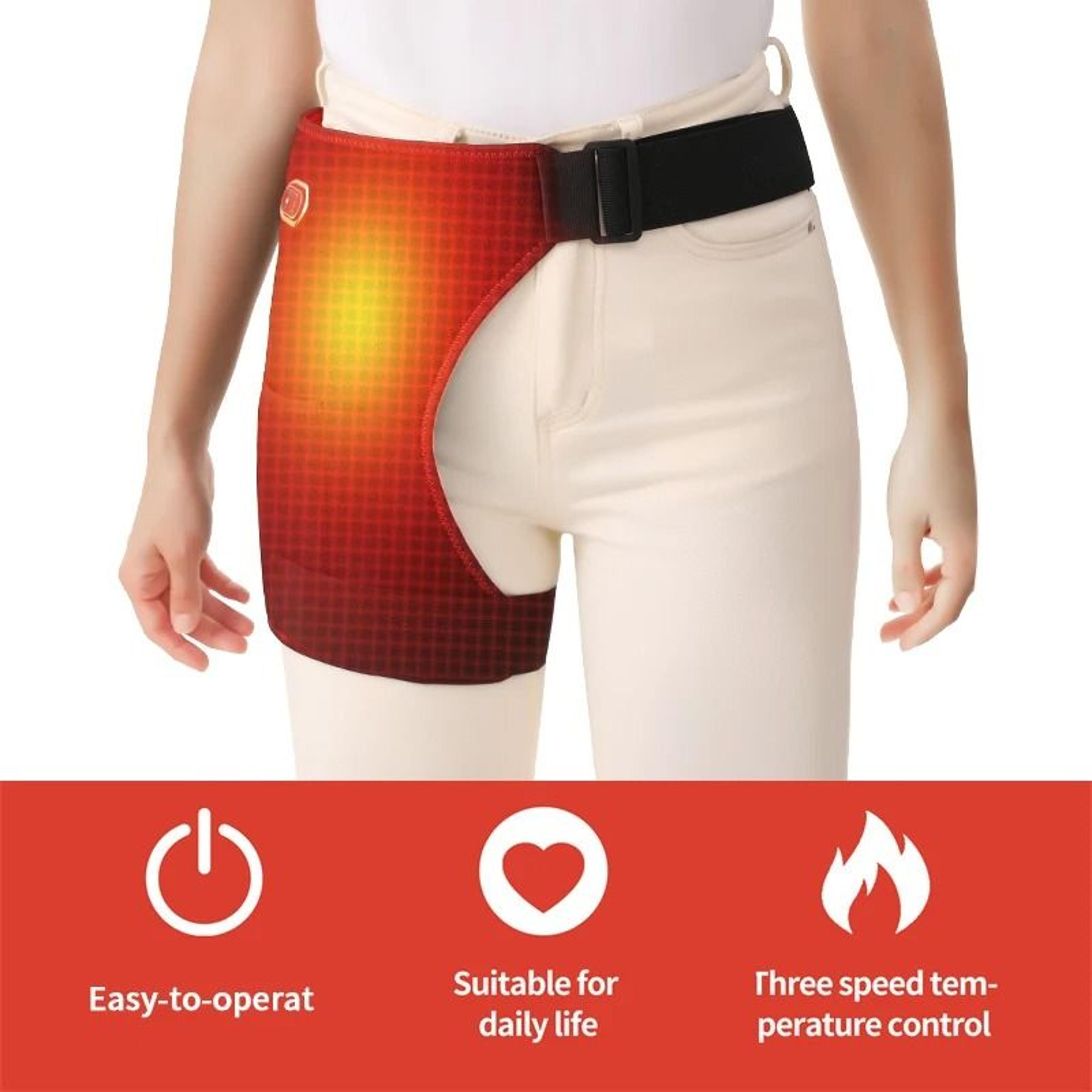 Heated Hip And Thigh Wrap With 3 Temperature Settings And Timer 2