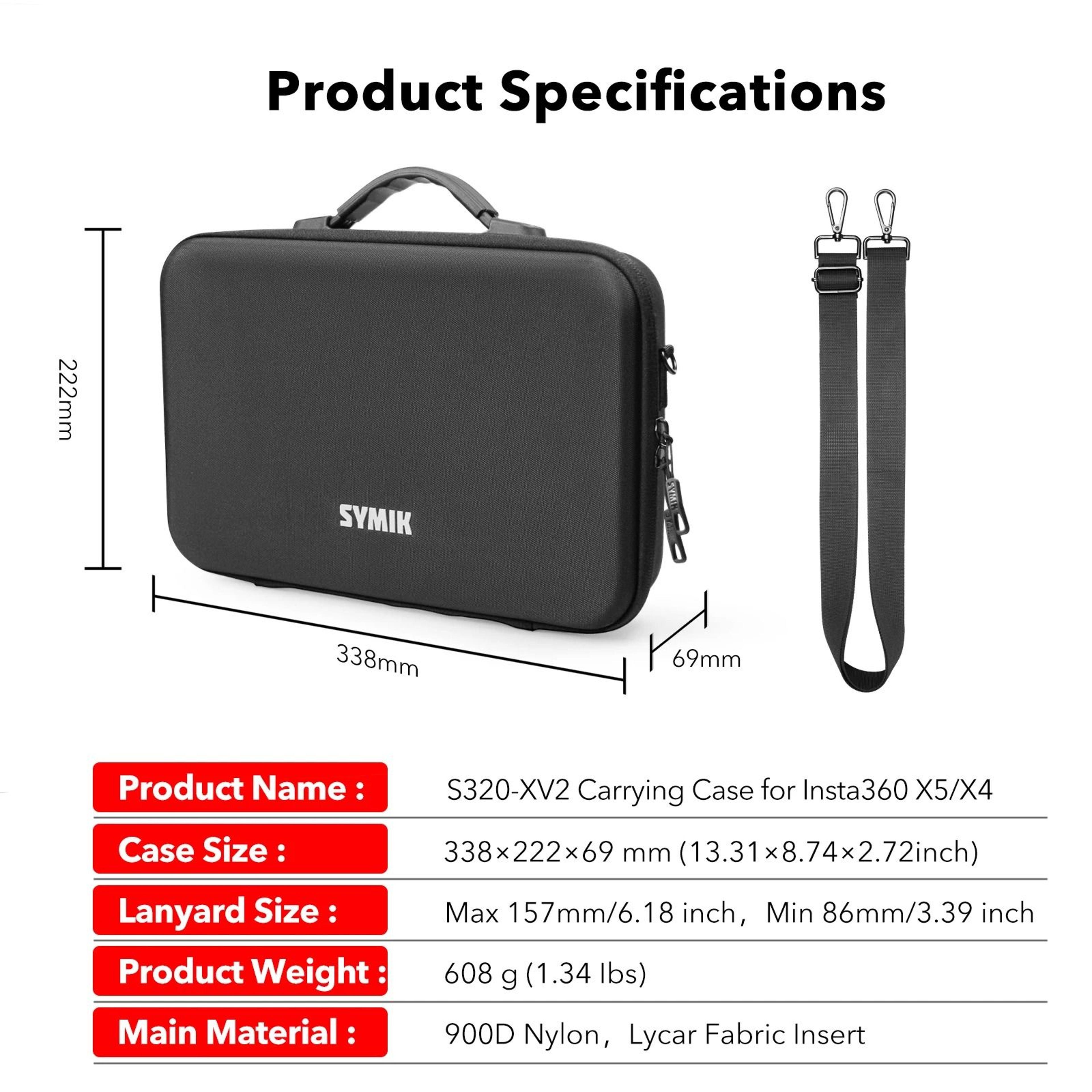 Portable Carrying Case For Insta360 X5 And X4 Camera Accessories 5