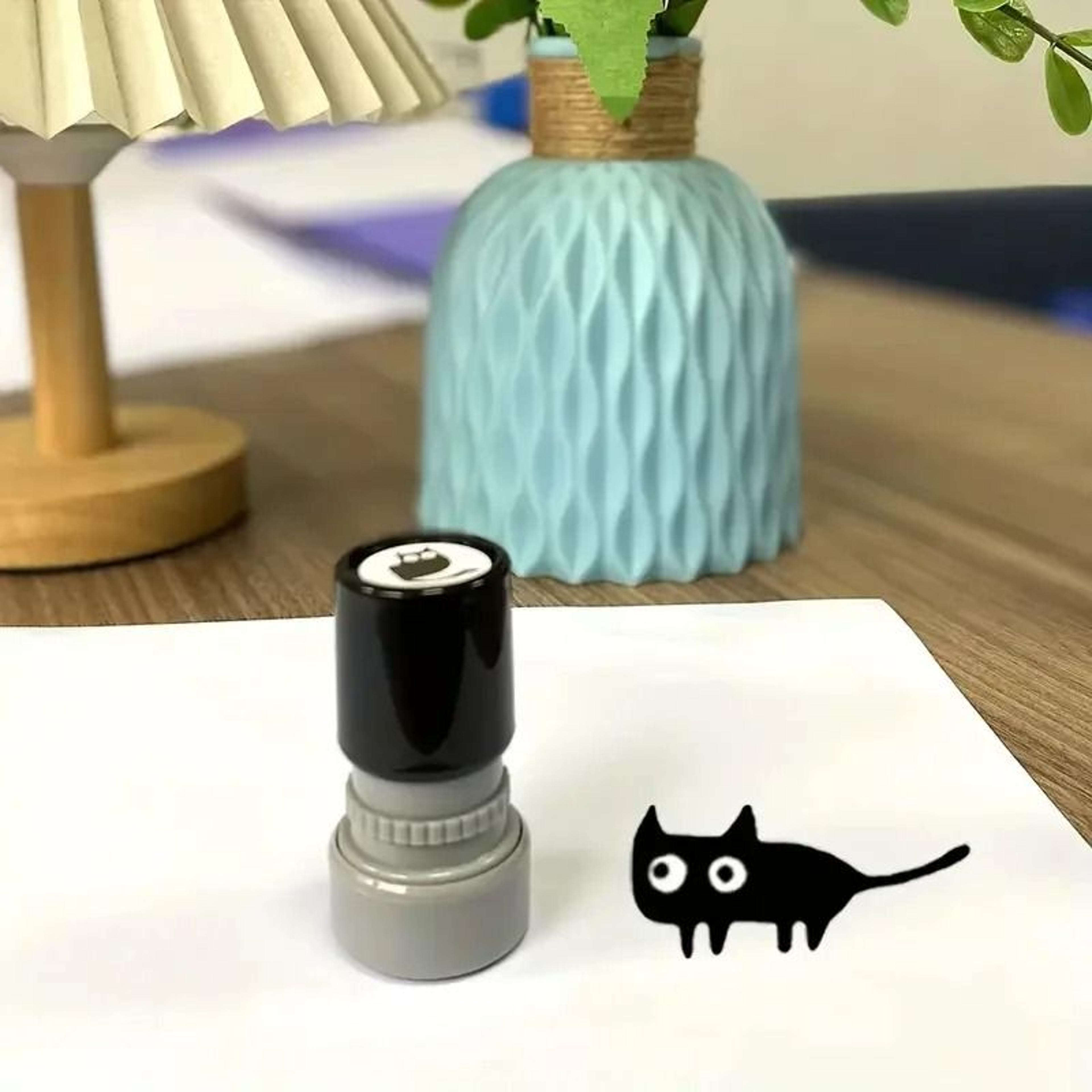 Cute Black Cat Wooden Stamp For Scrapbooking Journals And DIY Crafts 6