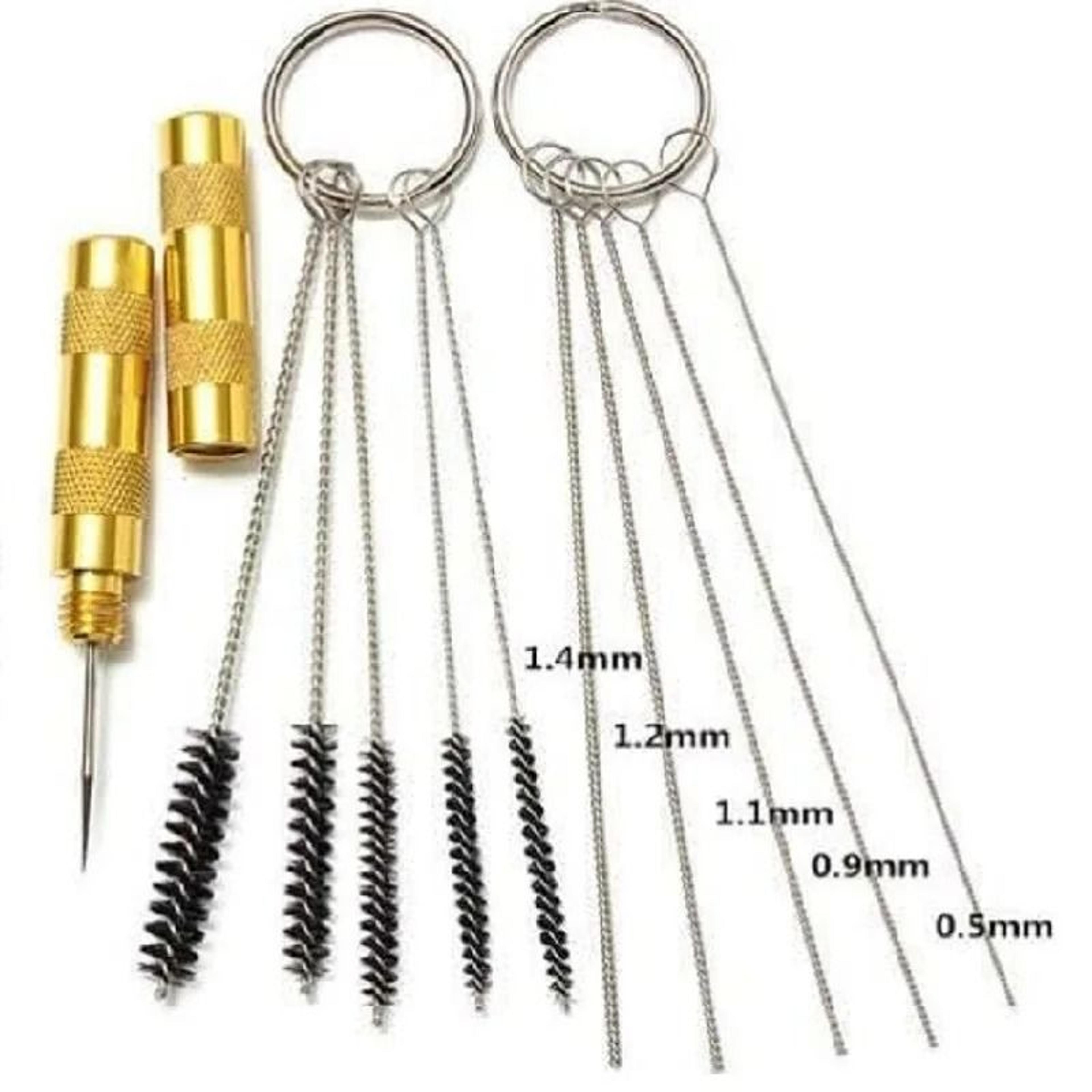 11 piece airbrush nozzle cleaning needle and brush repair kit