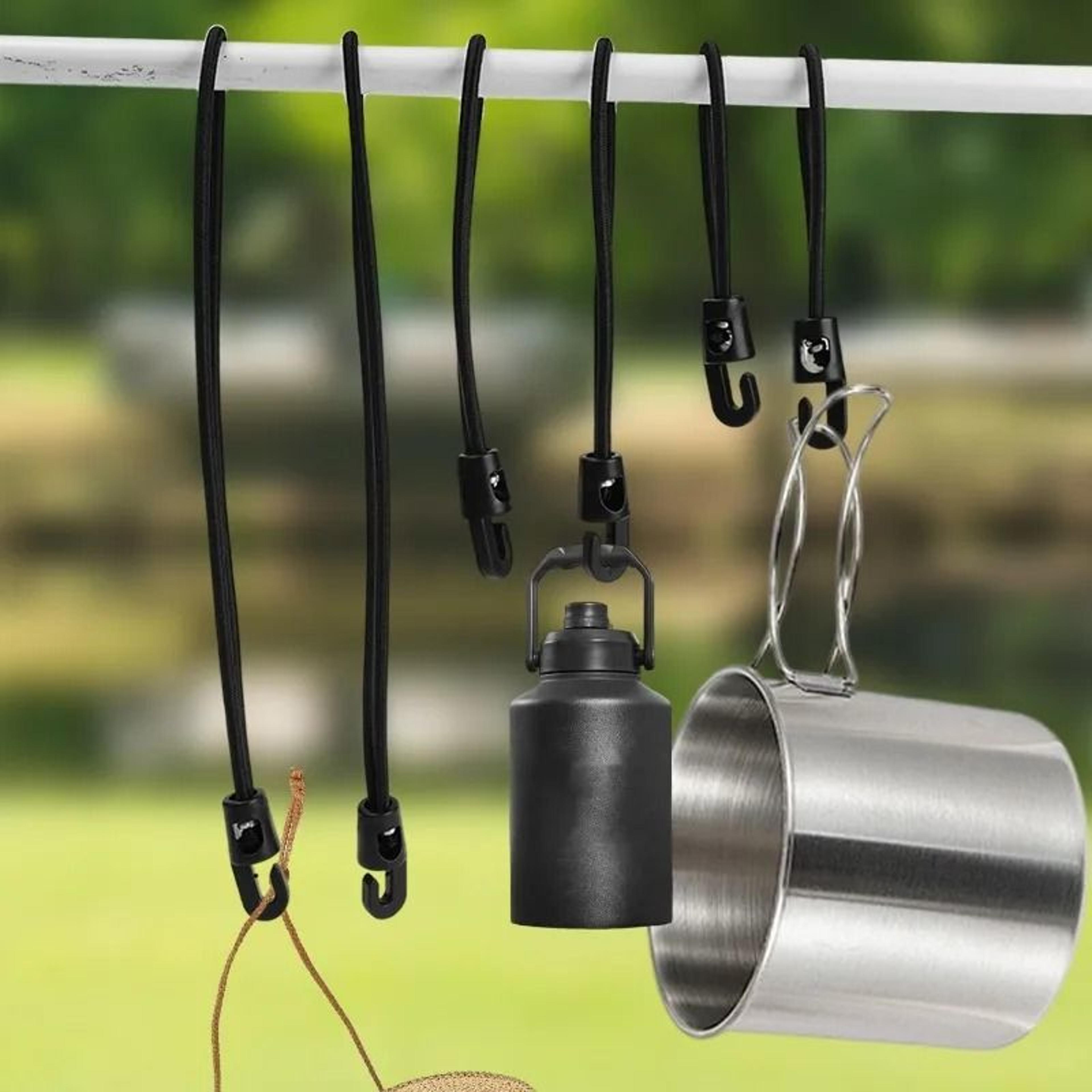 Heavy Duty Bungee Cord With Hooks High Elastic Rubber Tie Down Straps For Camping  Tarps 2