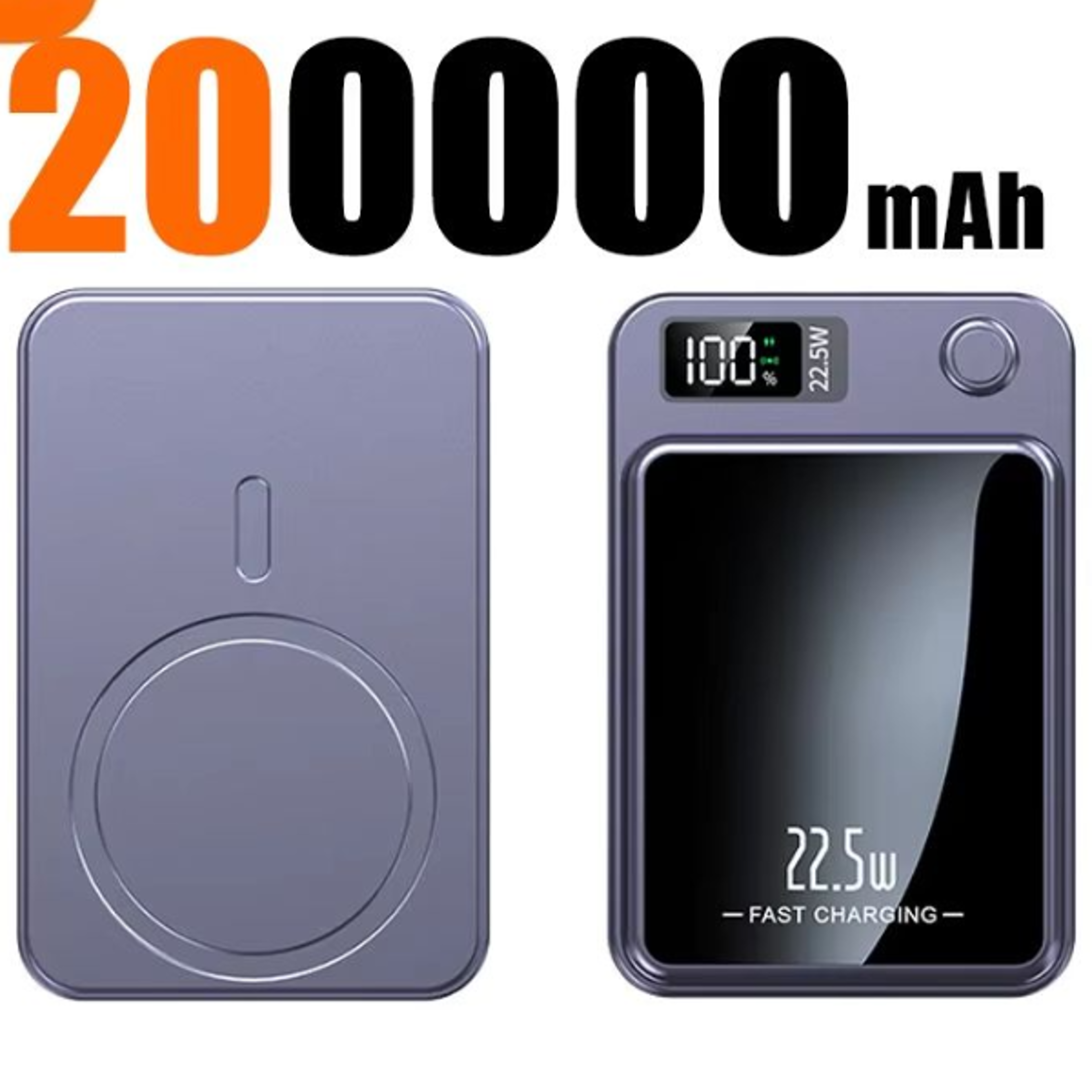 Xiaomi 20000mAh Magnetic Power Bank  Wireless Fast Charger For IPhone Samsung  Huawei 8