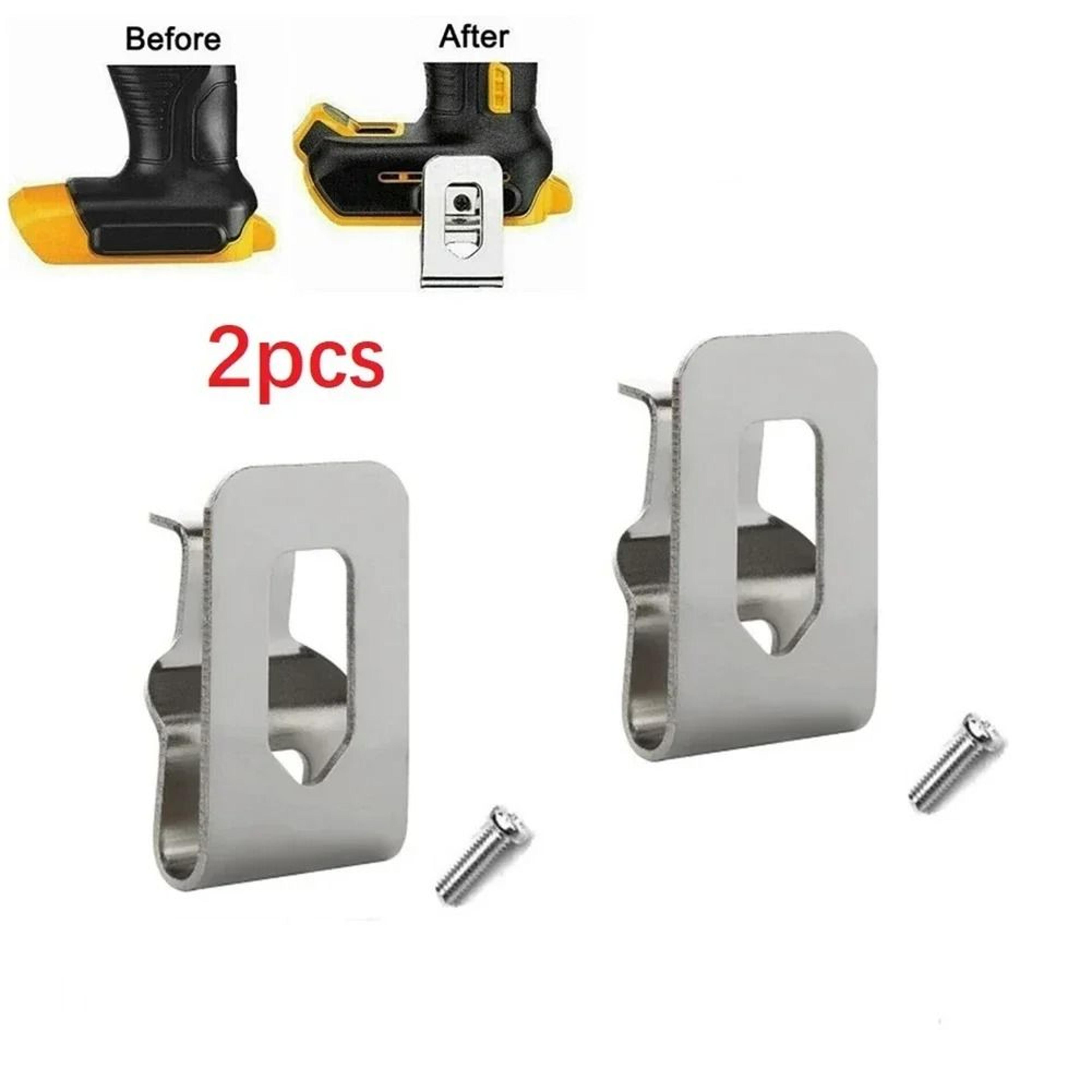 2 piece drill belt clip hook set for dewalt 18v and 20v tools