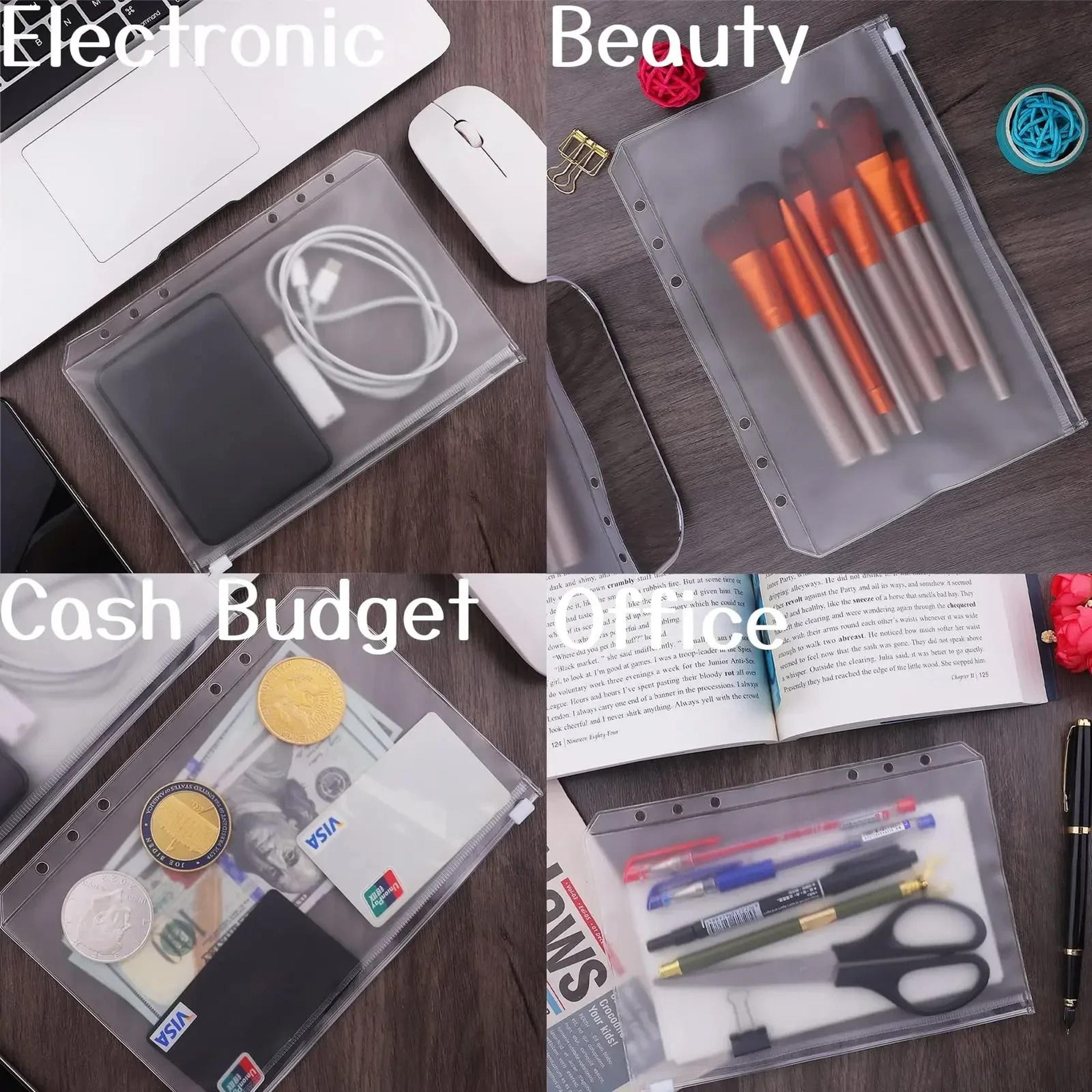 10 Piece A6 Clear Zipper Cash Envelope Set For 6 Ring Binders 5