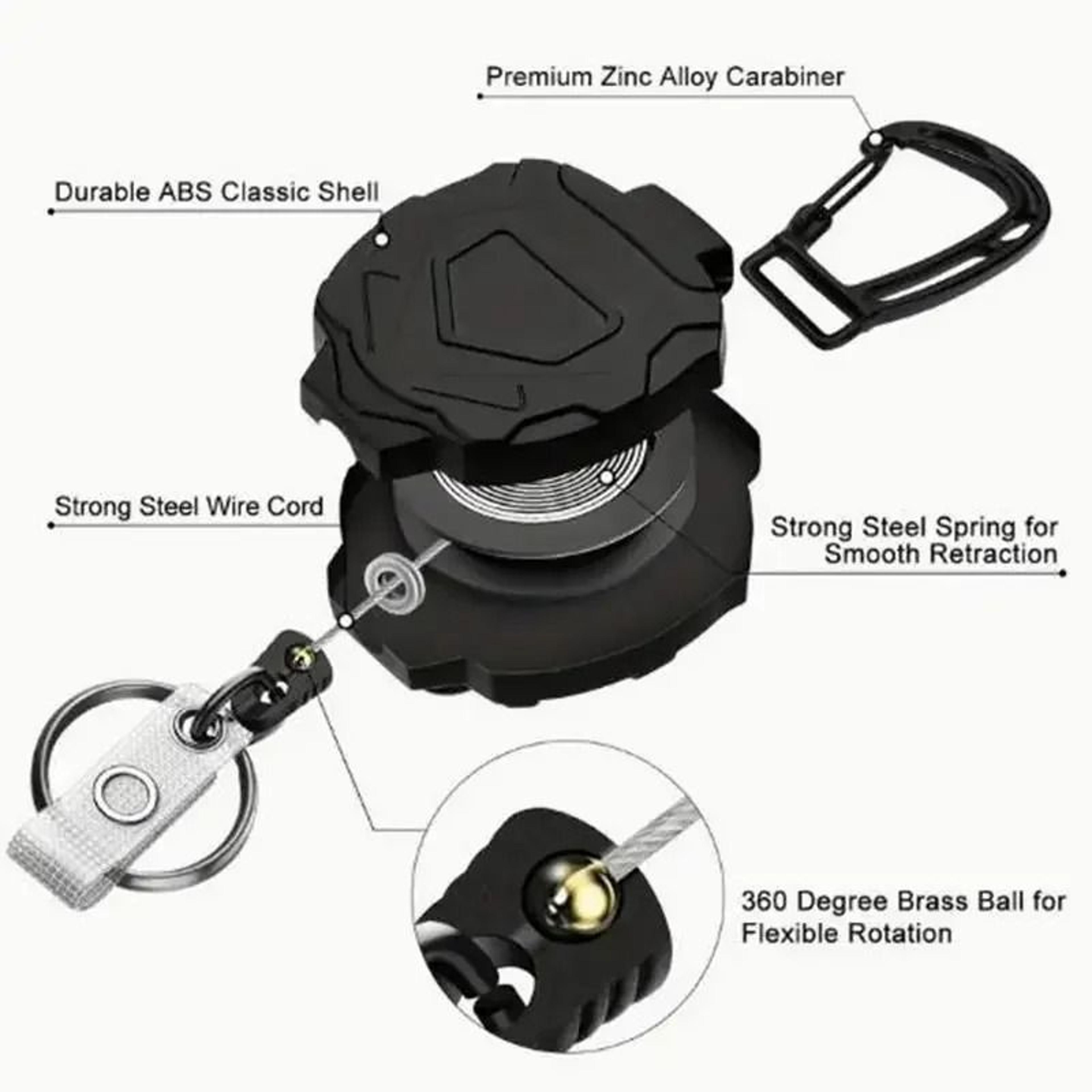 Heavy Duty Retractable Badge Holder With ID Card Cover  Reel Clip 4