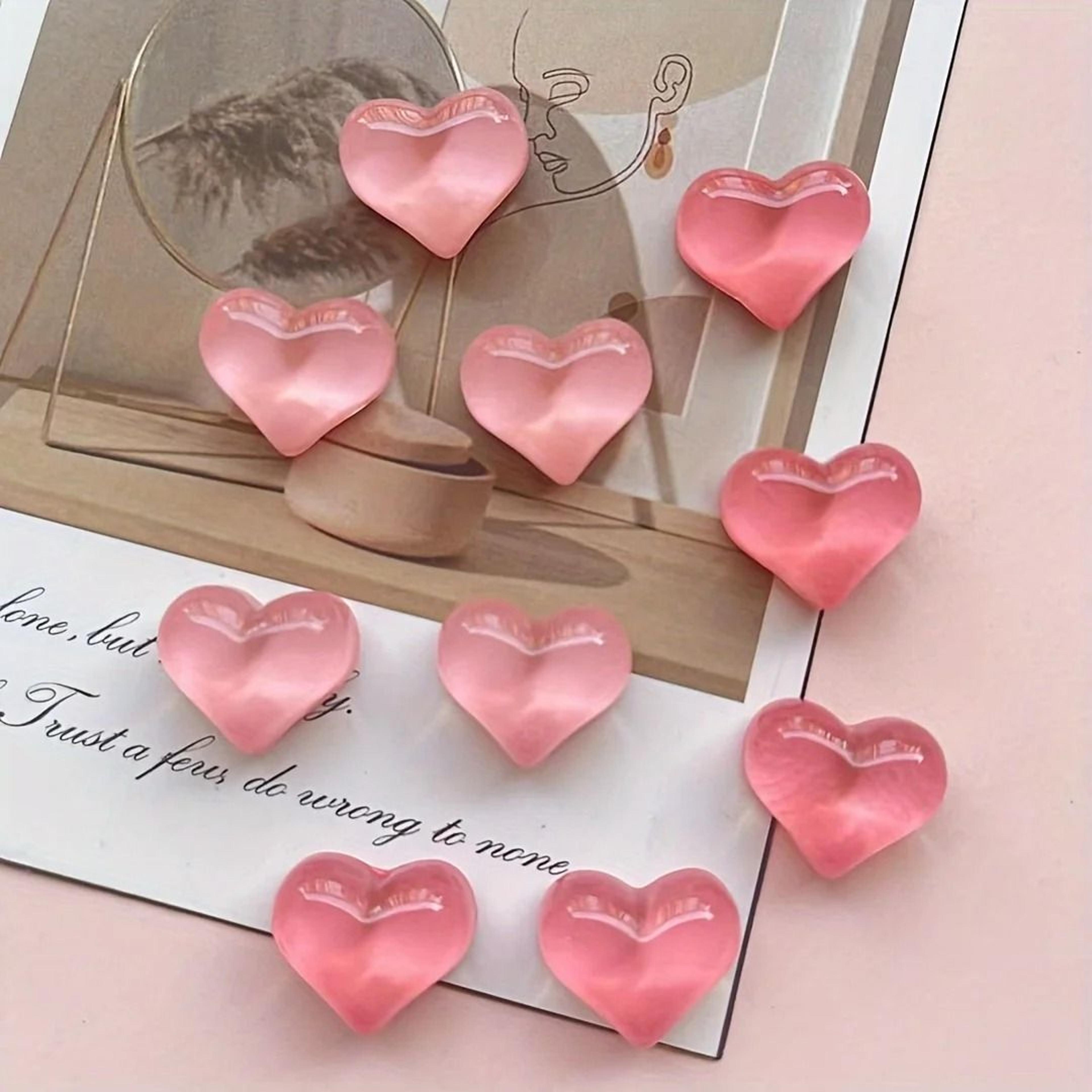 10 piece heart resin refrigerator magnets for fridge & whiteboard