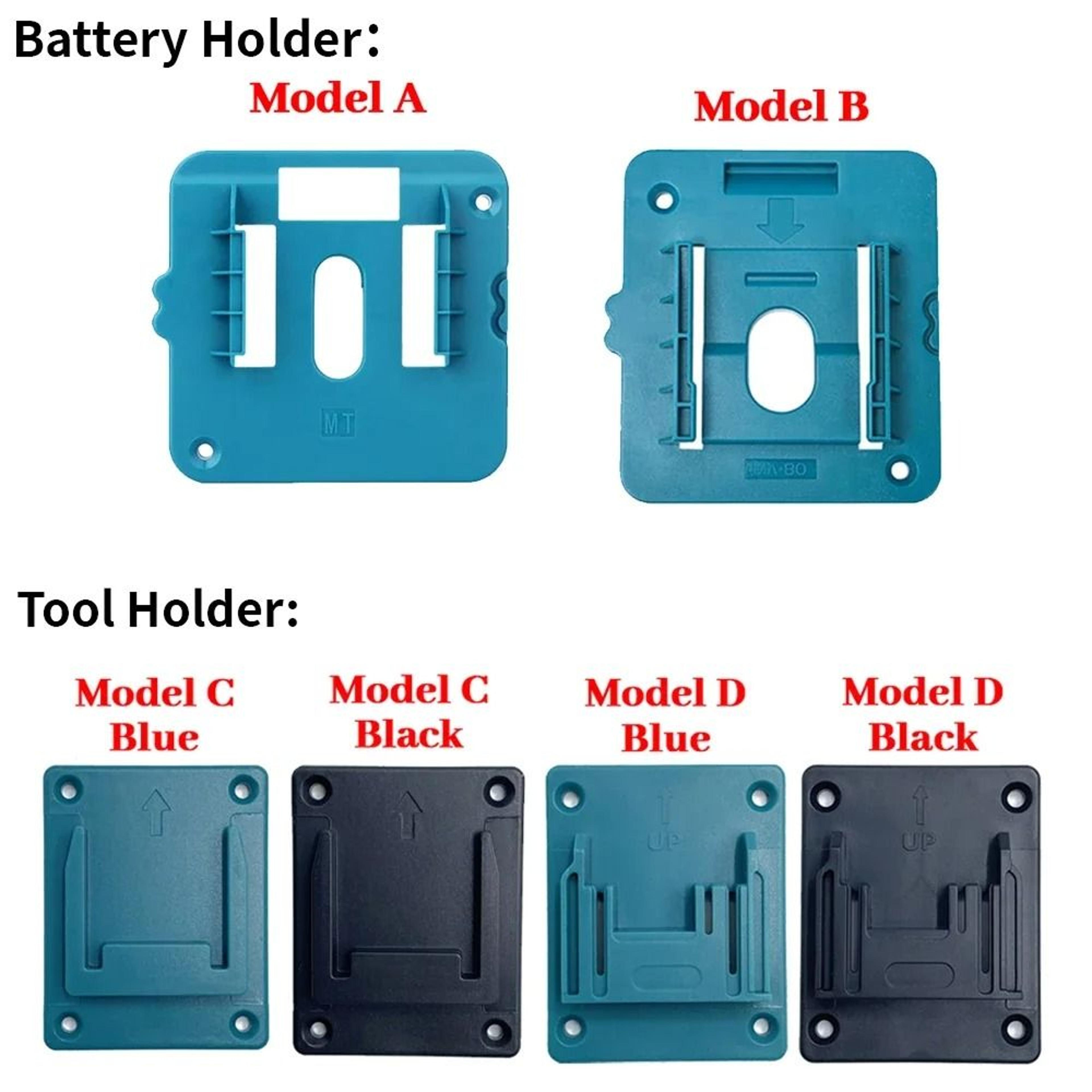5 Pack Wall Mount Battery Holder For Makita 18V Batteries 1