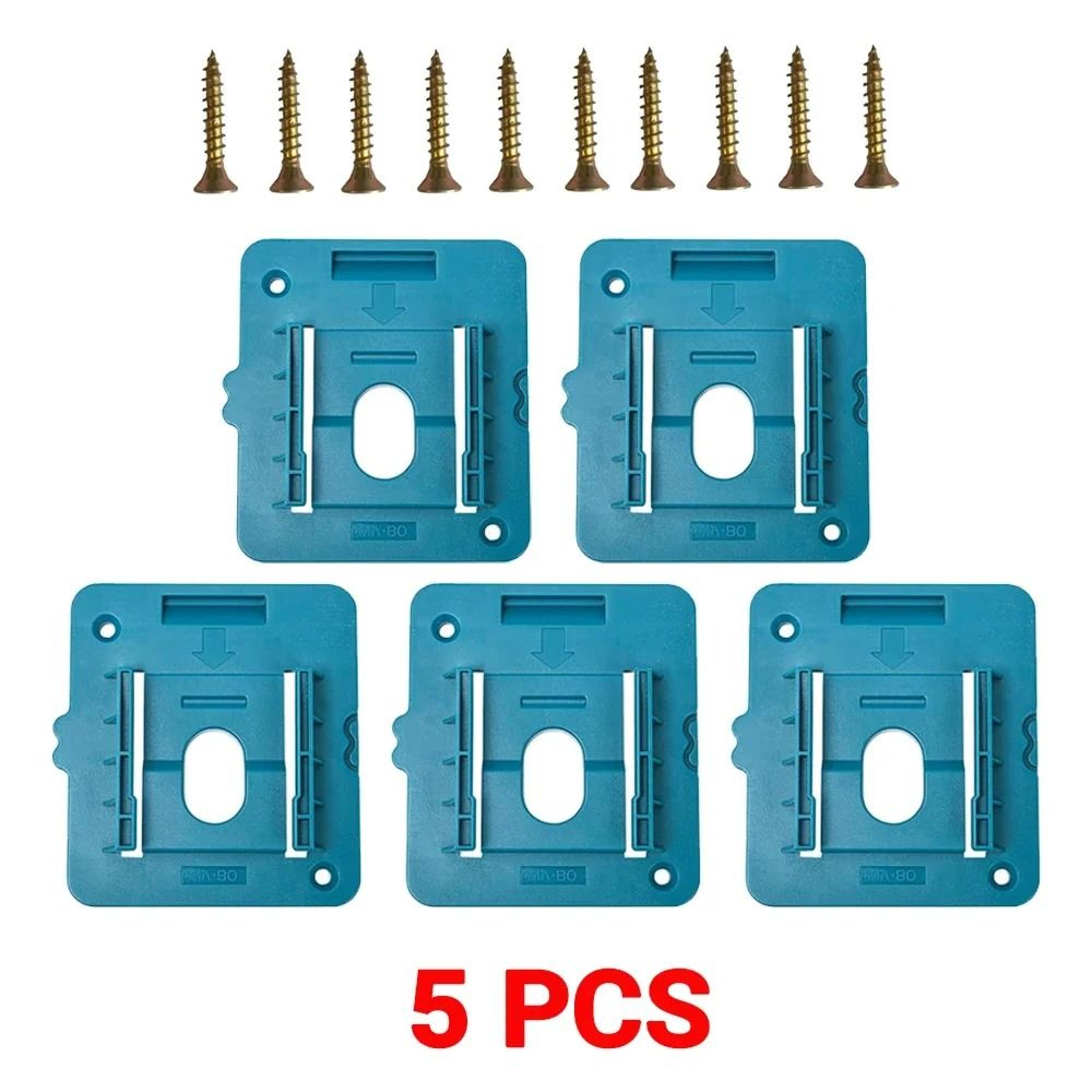 5 Pack Wall Mount Battery Holder For Makita 18V Batteries 7