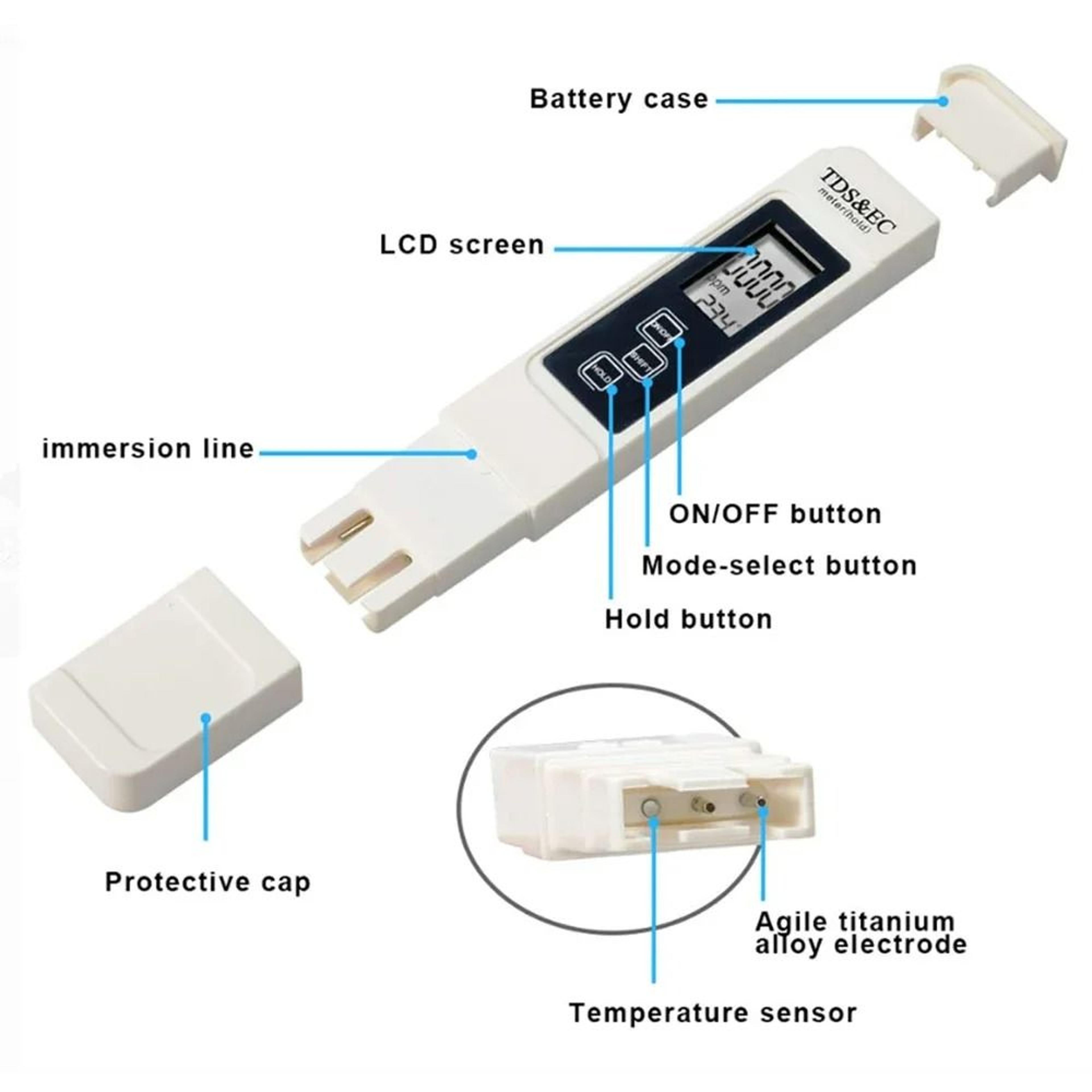 Digital TDS EC Water Quality And Temperature Tester 5