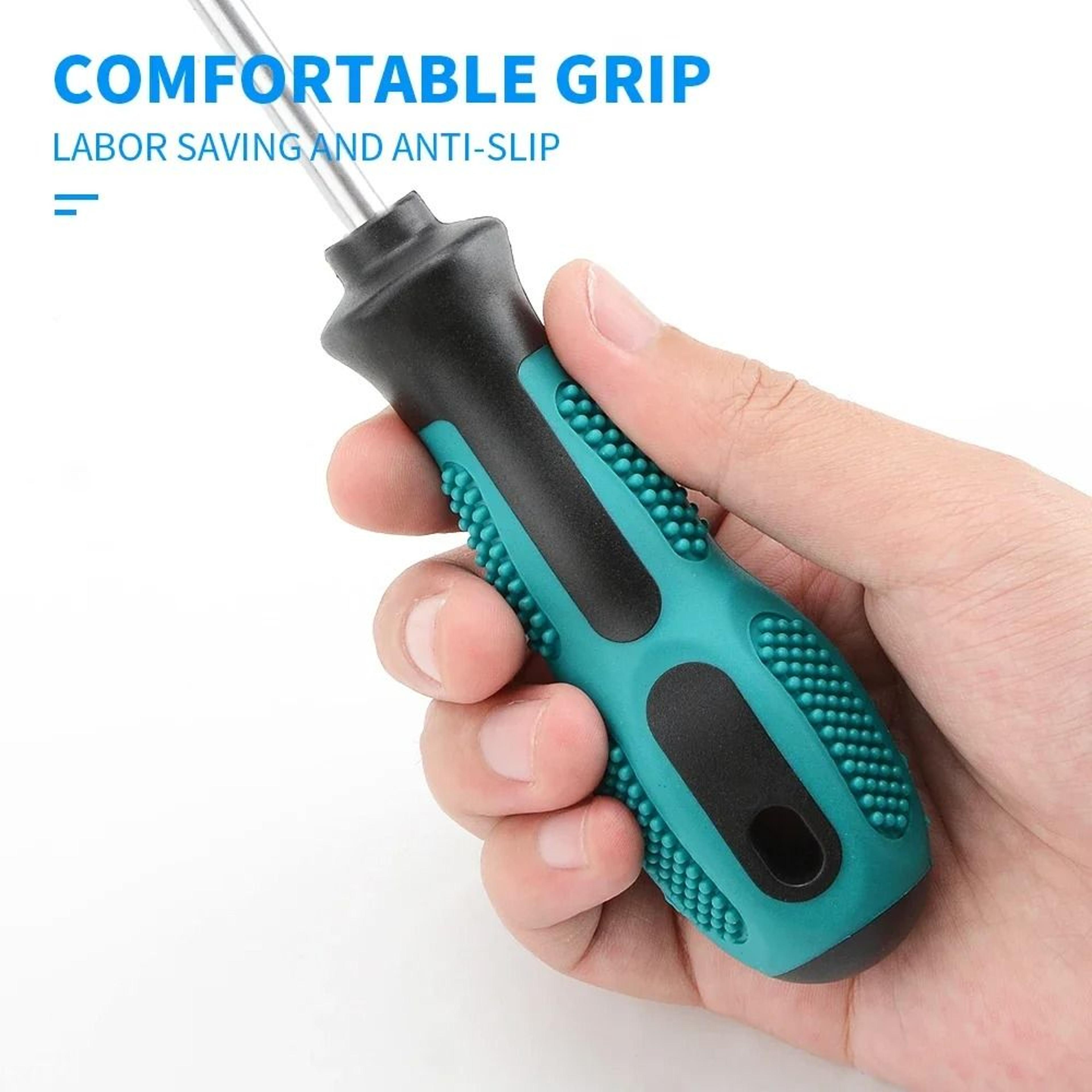 12 Inch Magnetic Long Reach Screwdriver With Rubber Grip Handle Phillips  Slotted Repair Tool 2