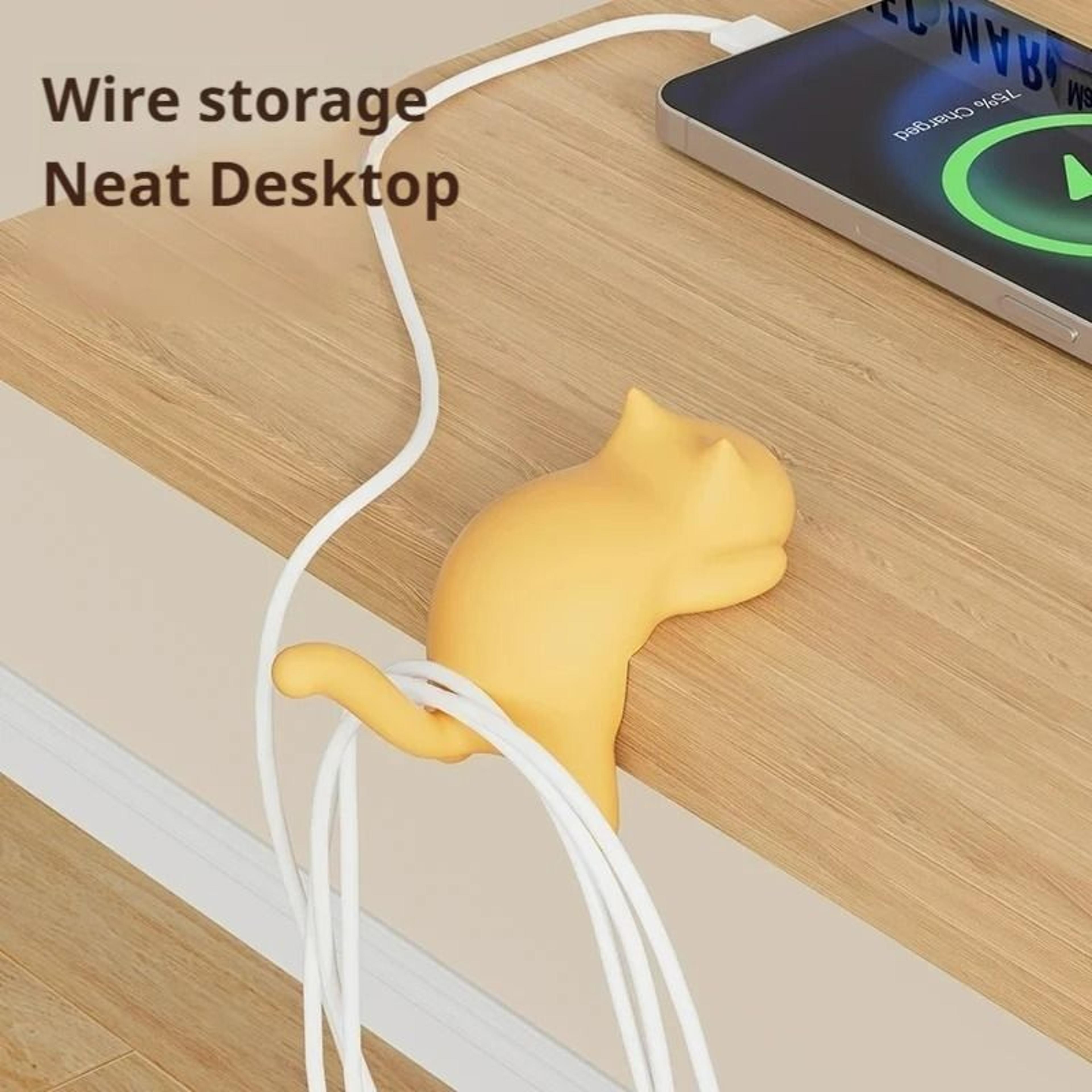 Cute Cat Desk Edge Hook Organizer For Keys Bags And Headphones 1