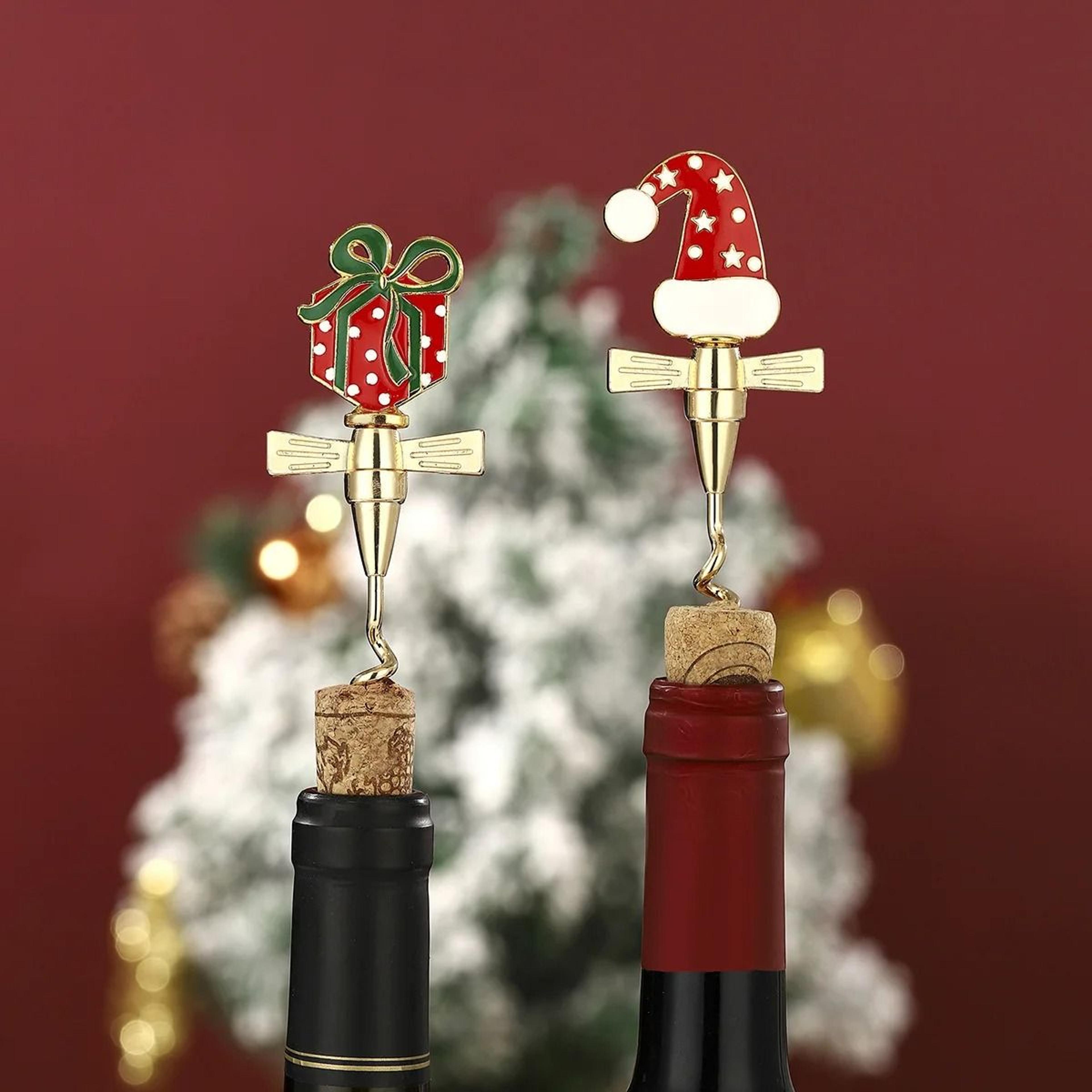 Christmas Bear  Puppy Wine Bottle Opener Decorative Holiday Corkscrew Gift 2