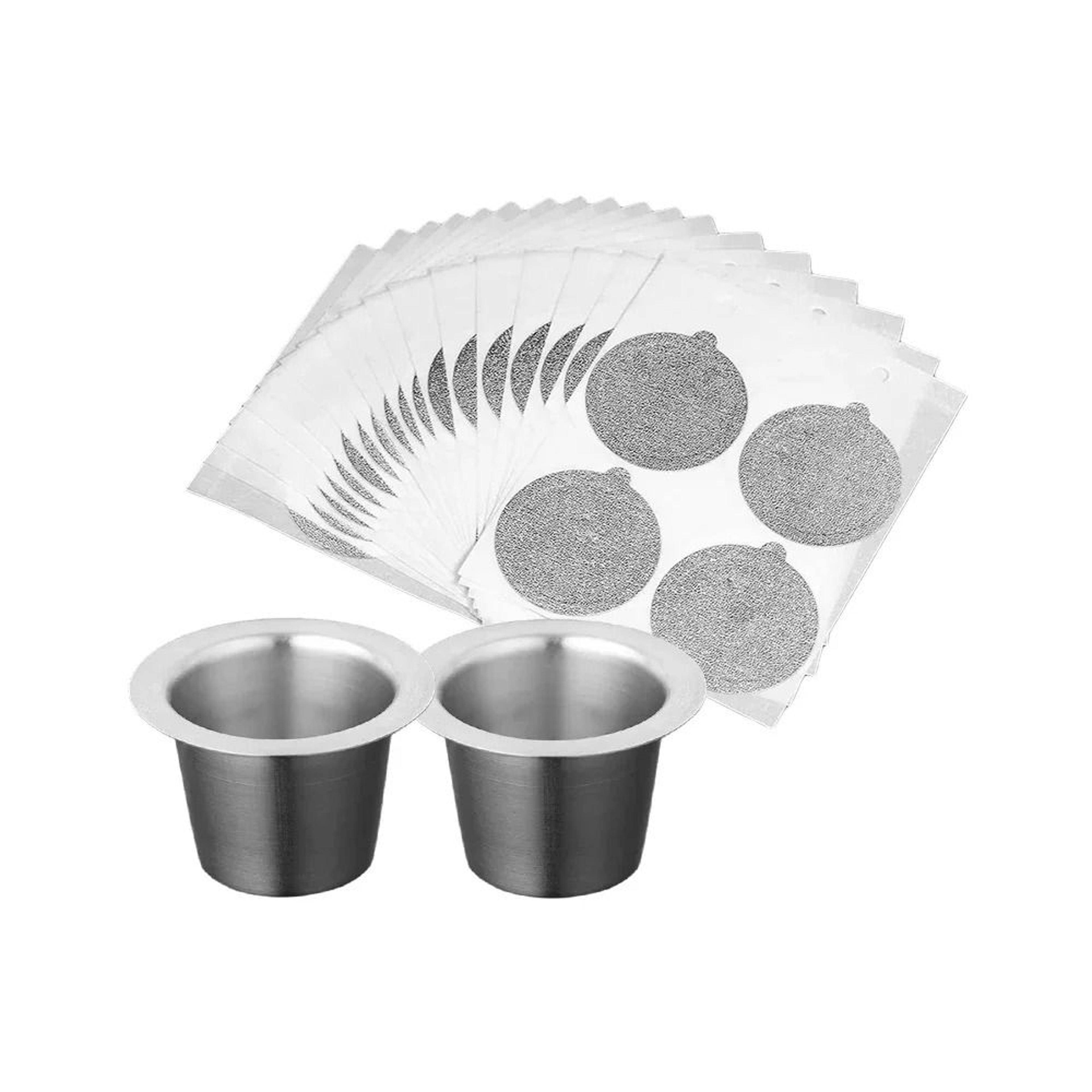 reusable stainless steel coffee capsule filter compatible with nespresso