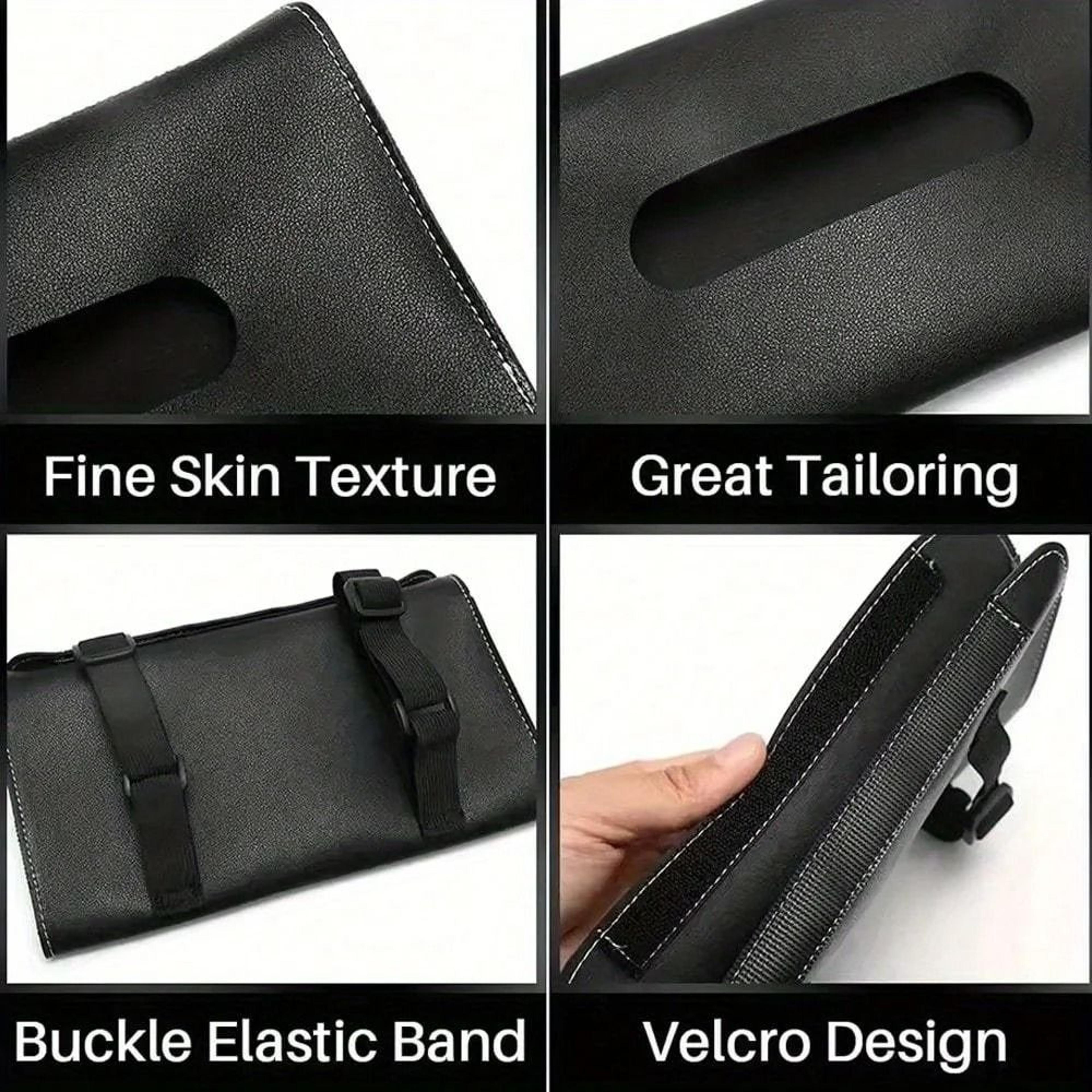 Hanging Car Tissue Holder Sun Visor Organizer PU Leather Napkin Box For Auto Interior 1