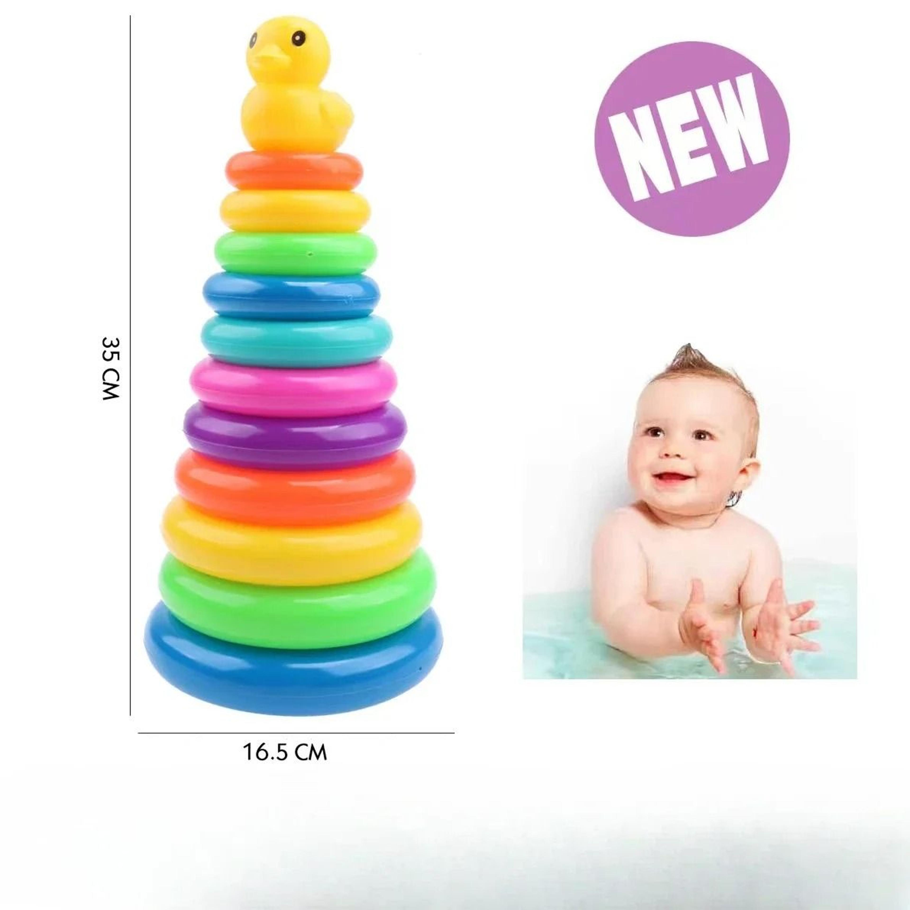 Montessori Rainbow Animal Stacking Ring Tower Educational Toy For Toddlers 9