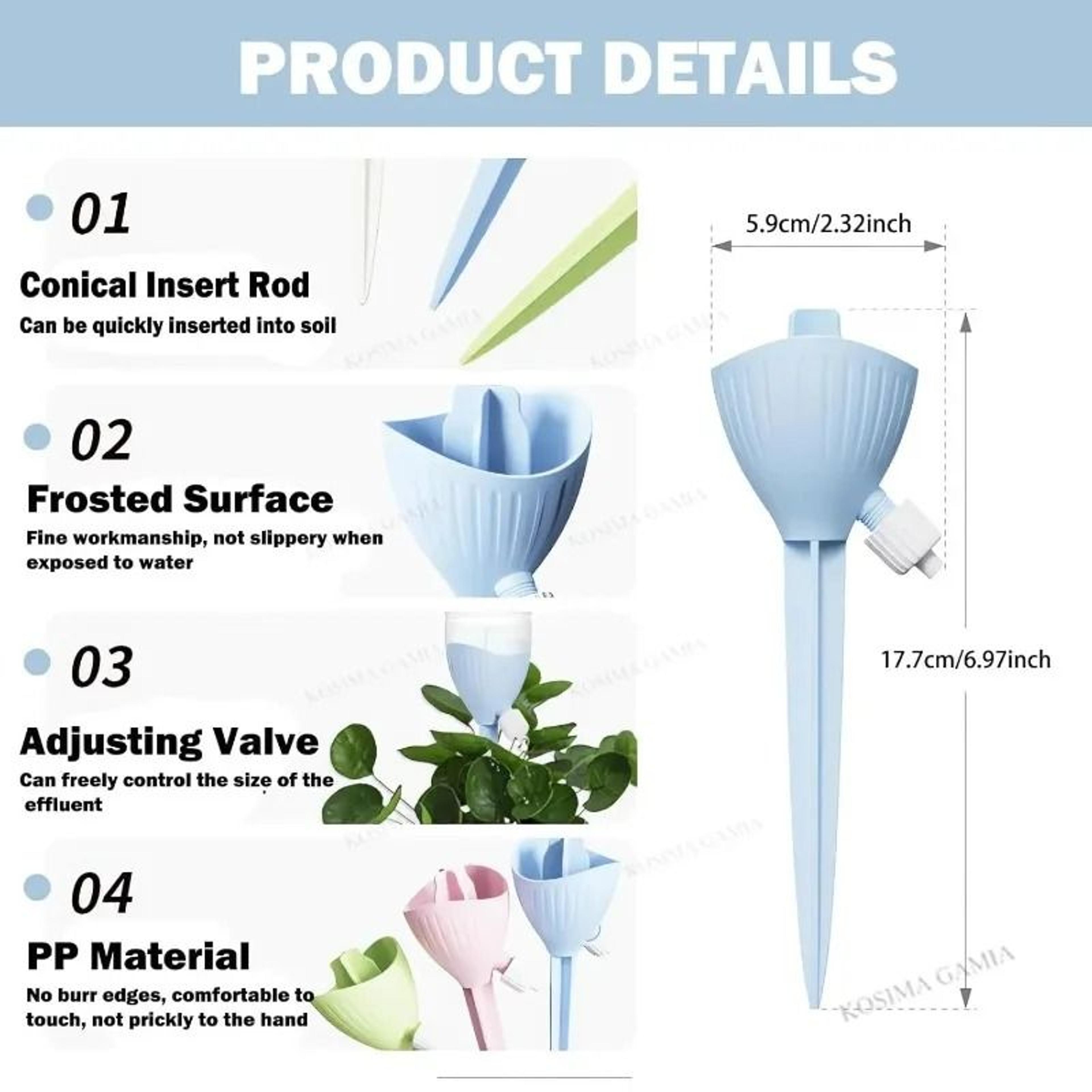 Adjustable Self Watering Drip Irrigation Stakes For Bottles Indoor And Outdoor Plants 2