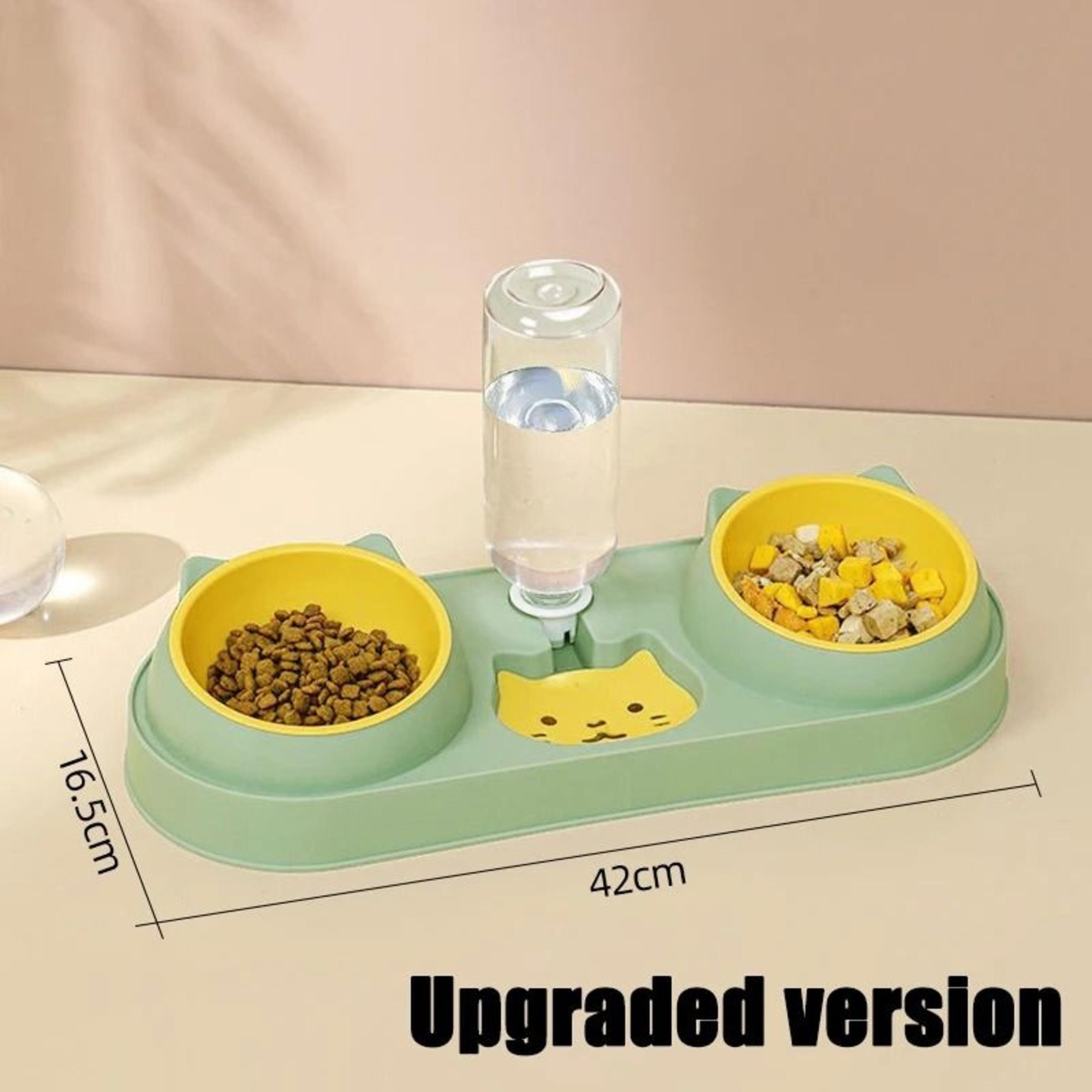 3 In 1 Elevated Pet Feeding Station With Automatic Water Dispenser Double Food Bowls For Cats  Smal 8