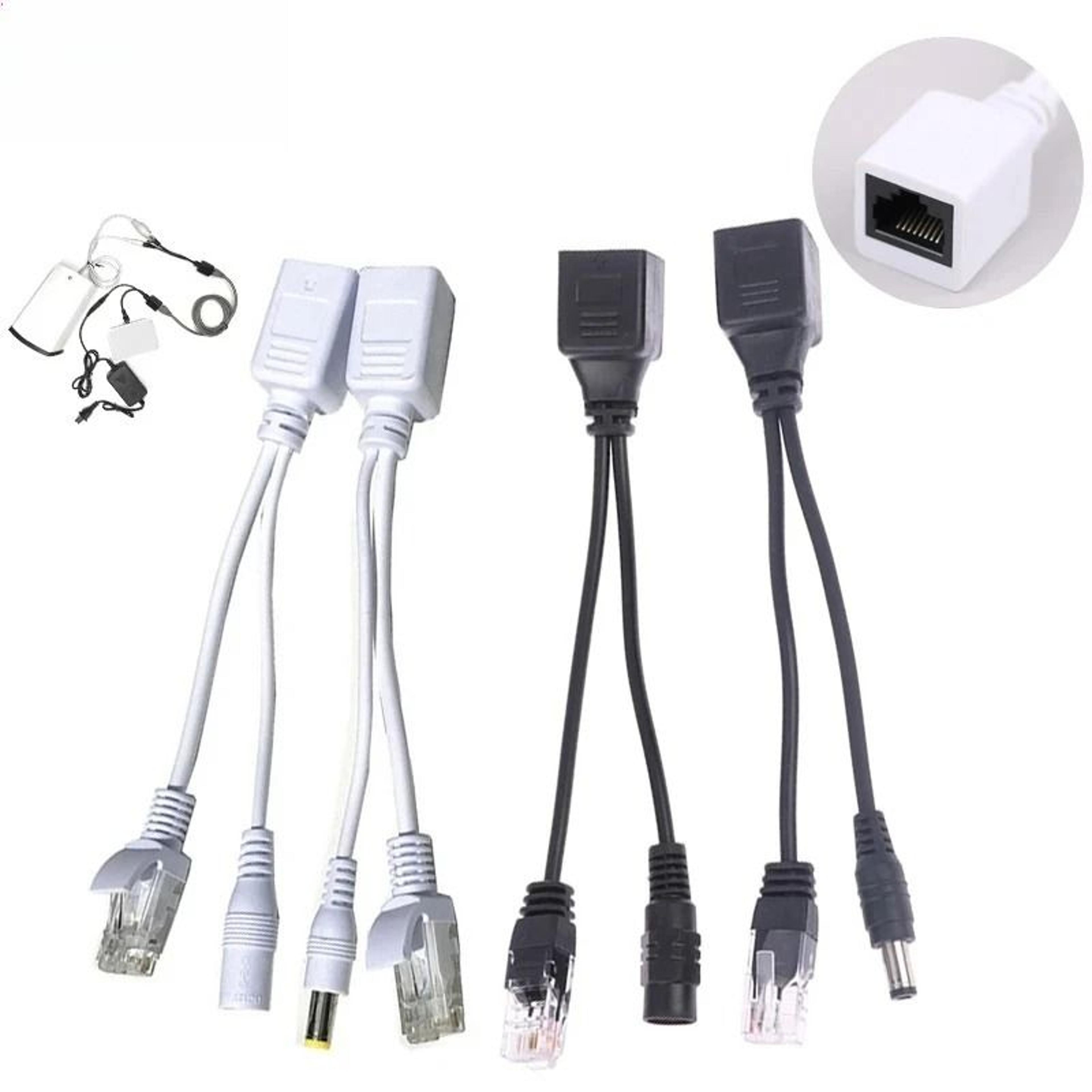 Passive PoE Injector Splitter Cable RJ45 Power Adapter For IP Cameras 0