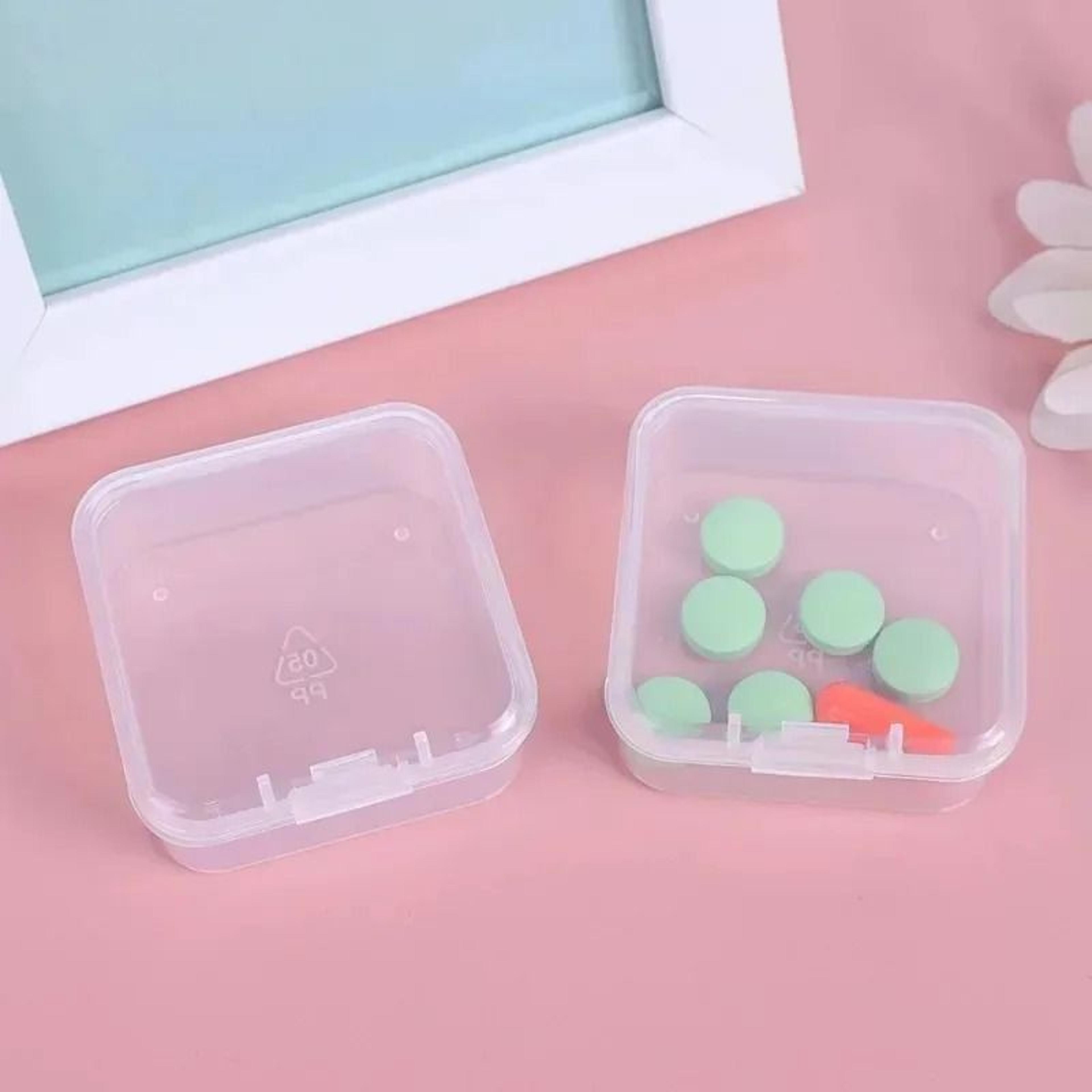 Mini Clear Plastic Jewelry Storage Box Set For Earrings Rings And Small Accessories 4