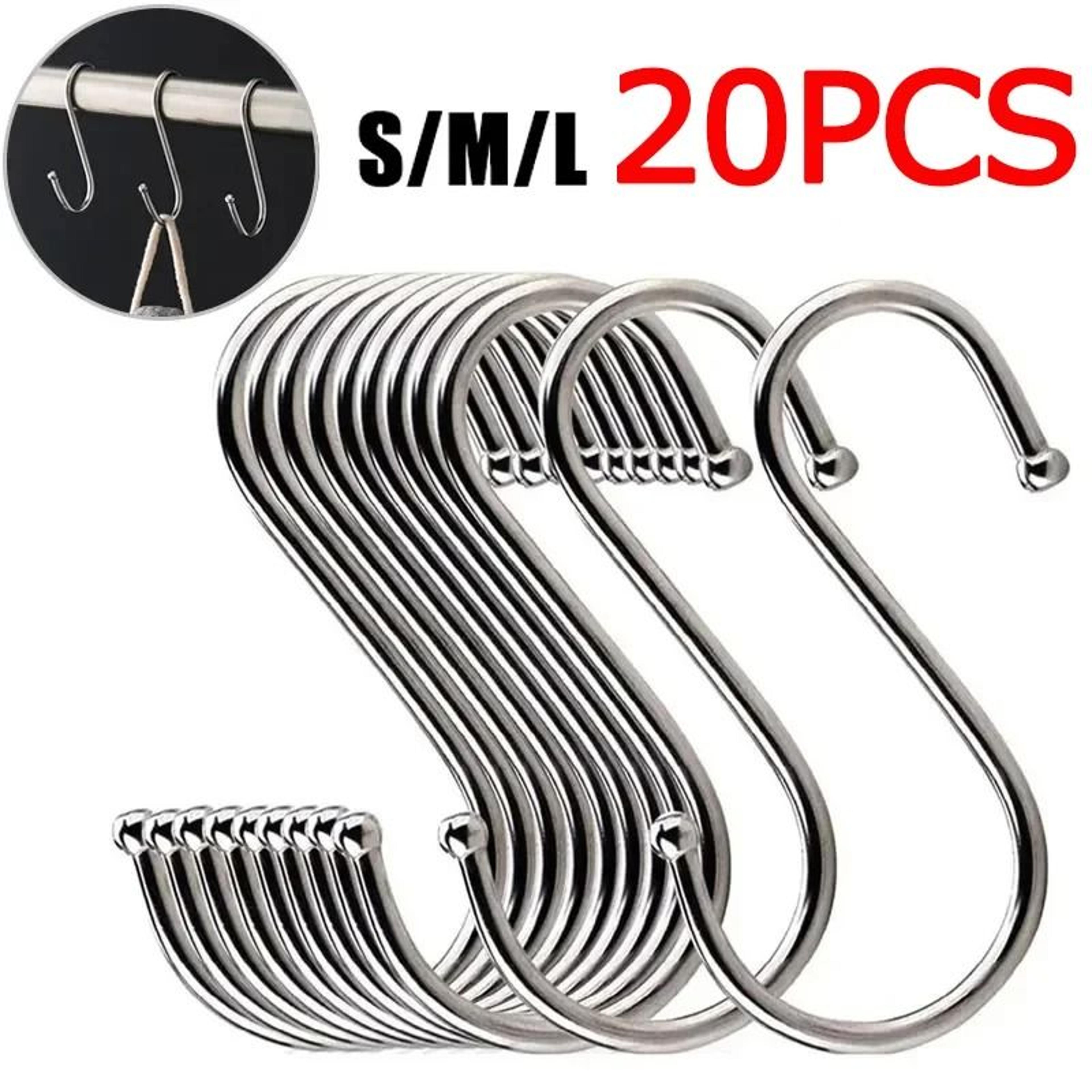 Stainless Steel S Shaped Hanging Hooks For Kitchen Closet Bathroom And Garden 1