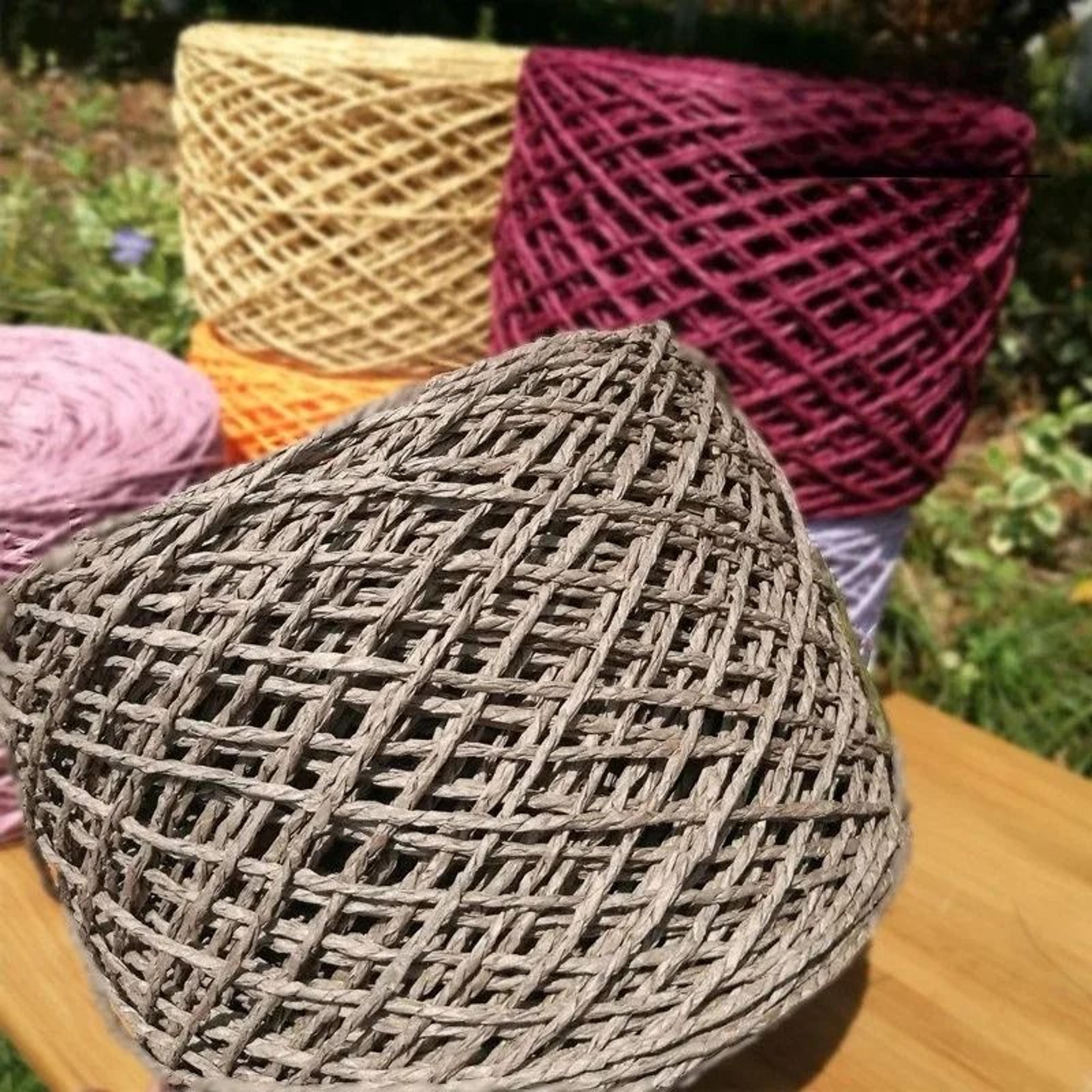 Chunky Paper Raffia Yarn For Crochet Knitting Bags Hats And DIY Crafts 2