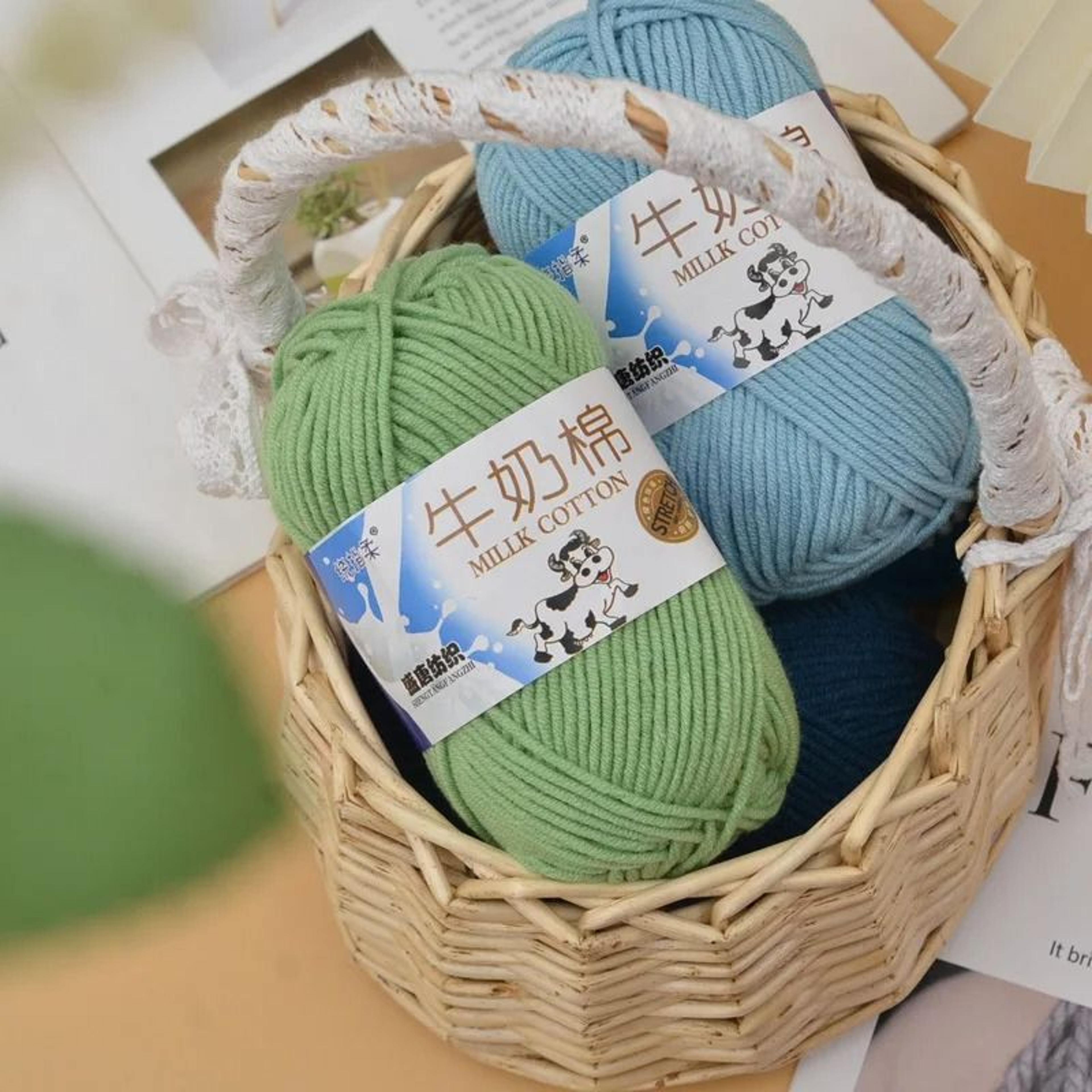 50g 5 Strand Milk Cotton Yarn For Knitting Crochet Soft Craft Yarn For Dolls Bags Scarves Socks 1