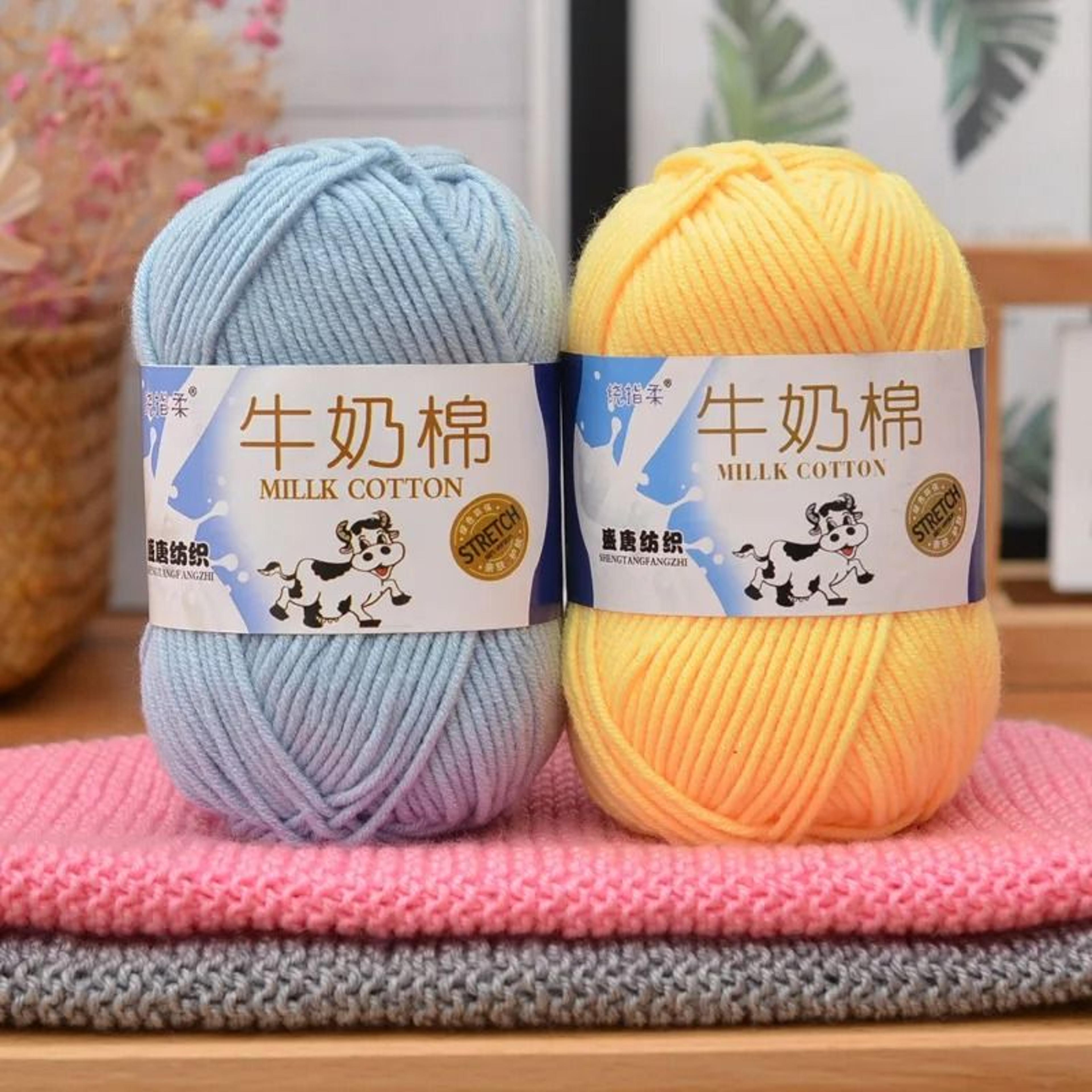50g 5 Strand Milk Cotton Yarn For Knitting Crochet Soft Craft Yarn For Dolls Bags Scarves Socks 2