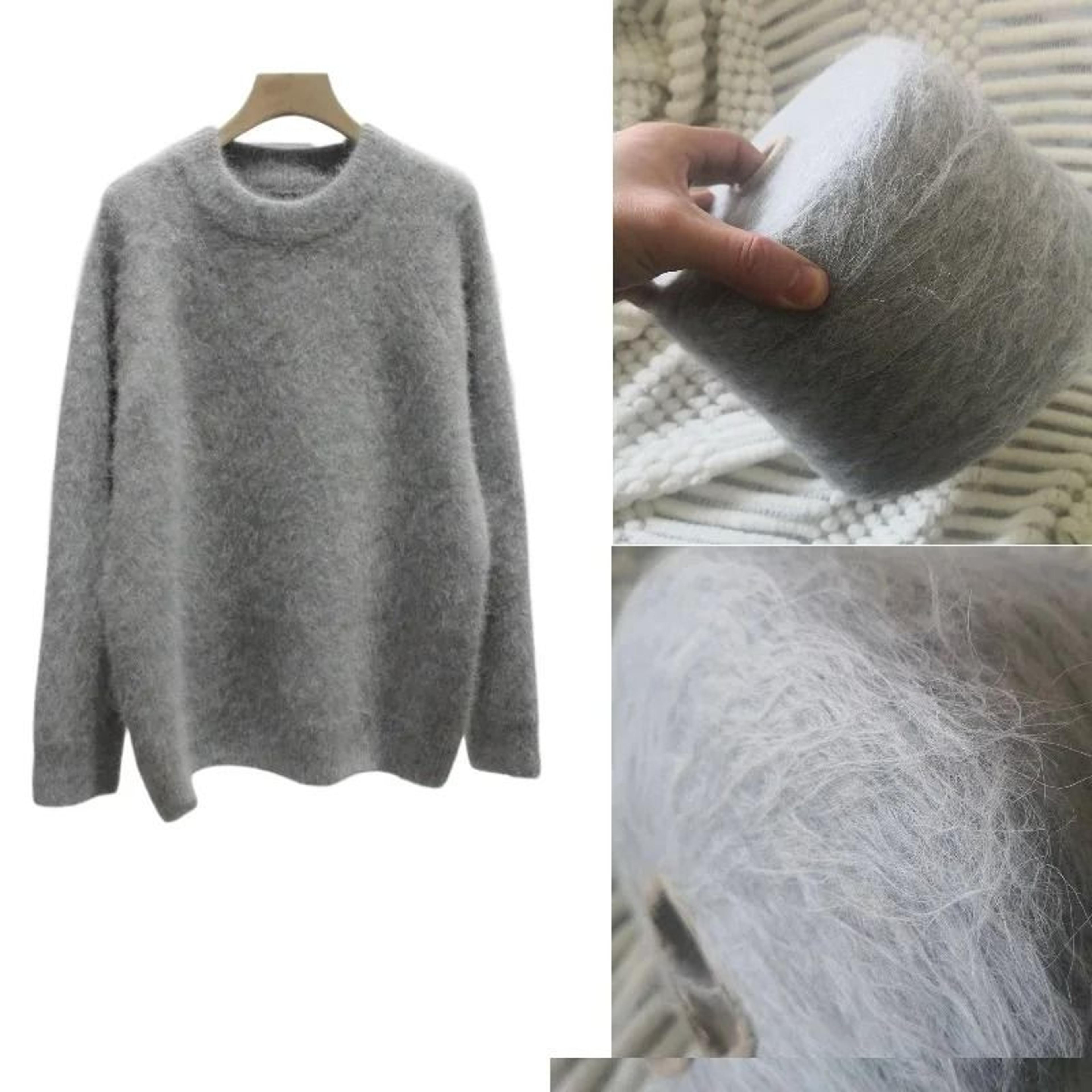 Super Soft Fluffy Mink Wool Blend Yarn 500g Chunky Acrylic Angora Yarn For Knitting Crochet Sweater 2