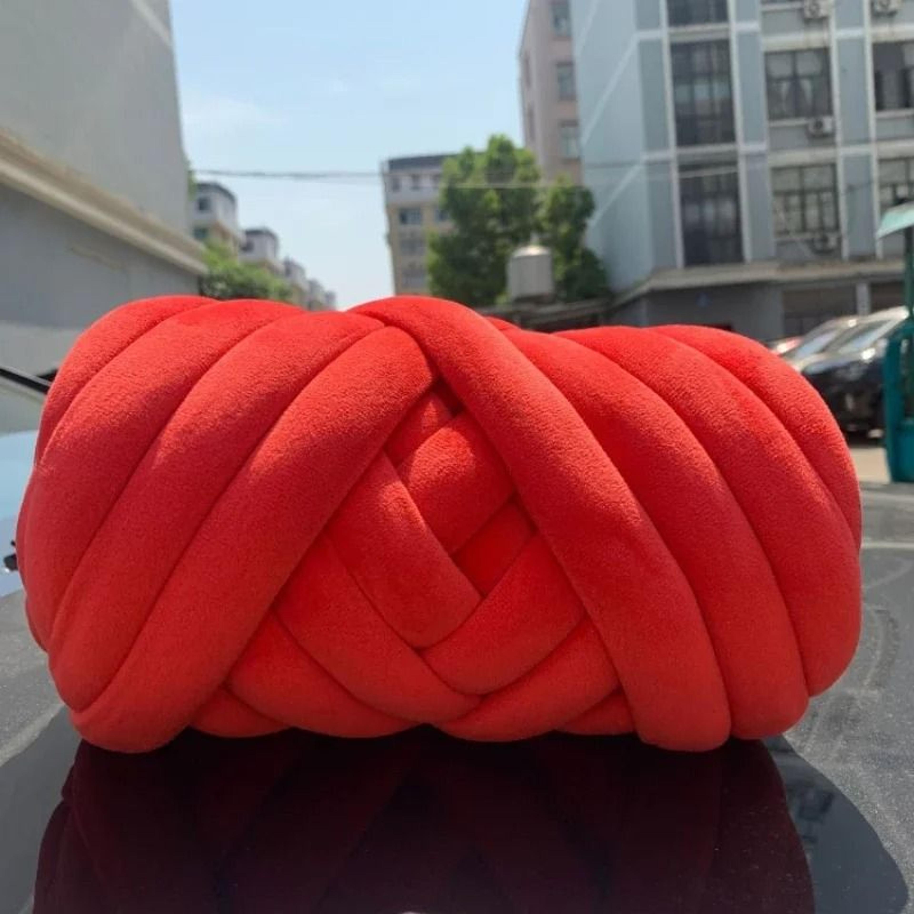 Ultra Soft Chunky Velvet Tube Yarn 250g Jumbo Tubular Yarn For Arm Knitting Crochet Blankets Pillow 13