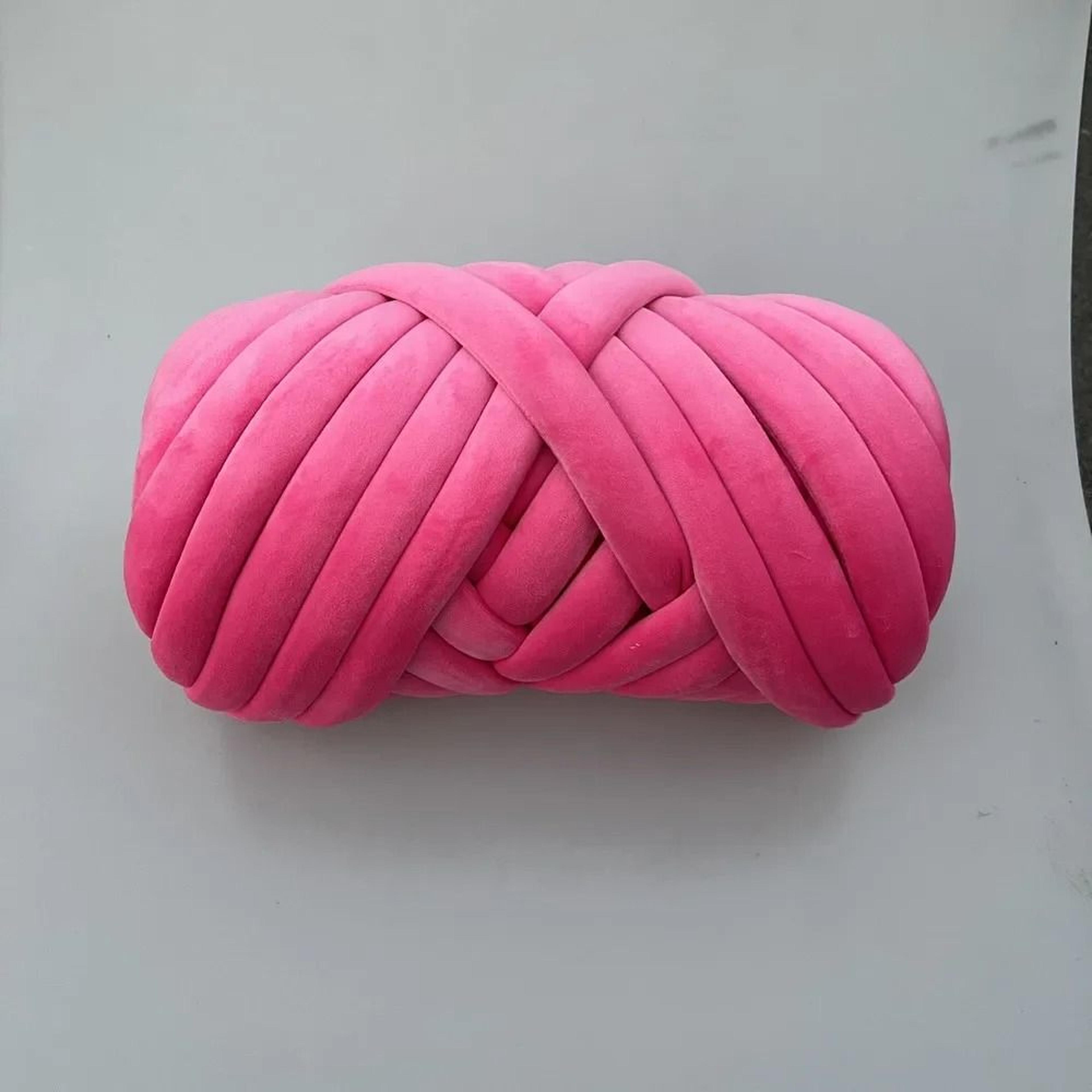 Ultra Soft Chunky Velvet Tube Yarn 250g Jumbo Tubular Yarn For Arm Knitting Crochet Blankets Pillow 25