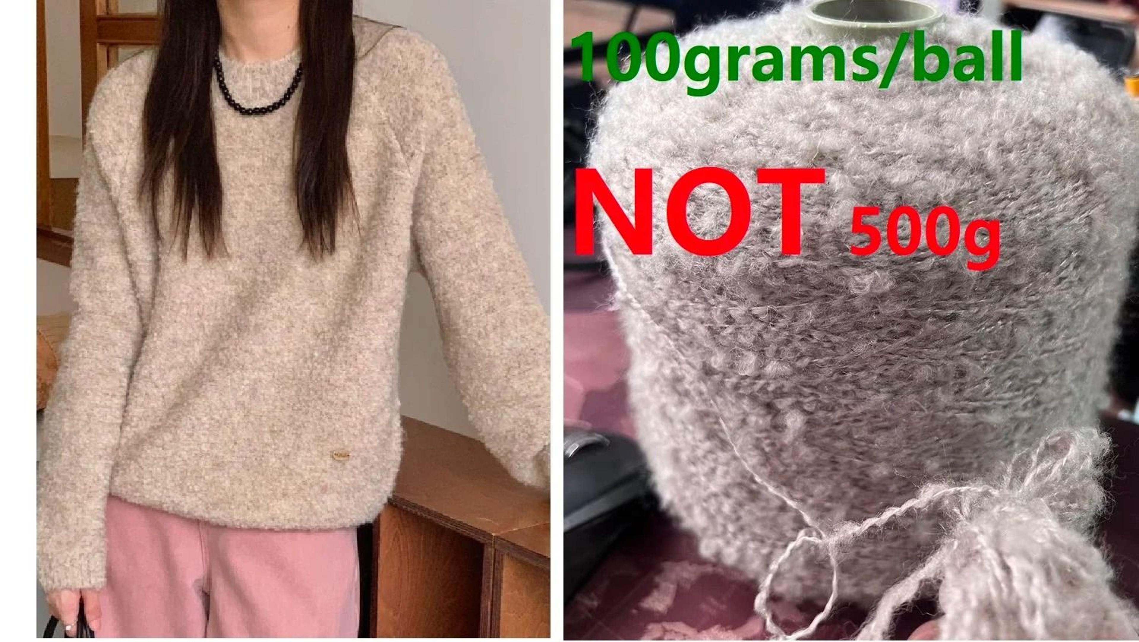 Chunky Mohair Wool Bulky Yarn For Knitting  Crochet 17