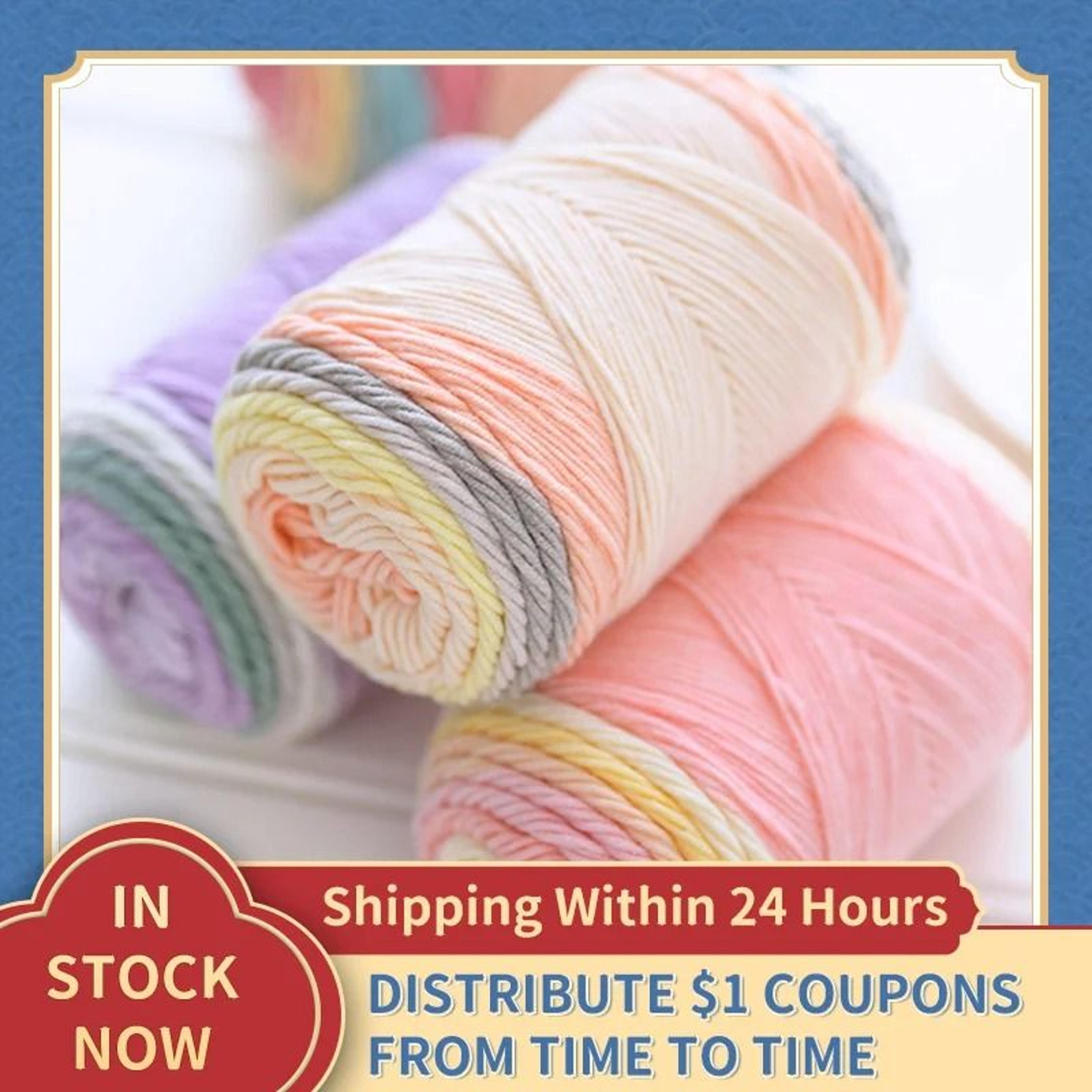 Rainbow Segment Dyed 5 Strand Yarn 100g Soft Knitting  Crochet Yarn For Baby Hats Scarves Blankets  1