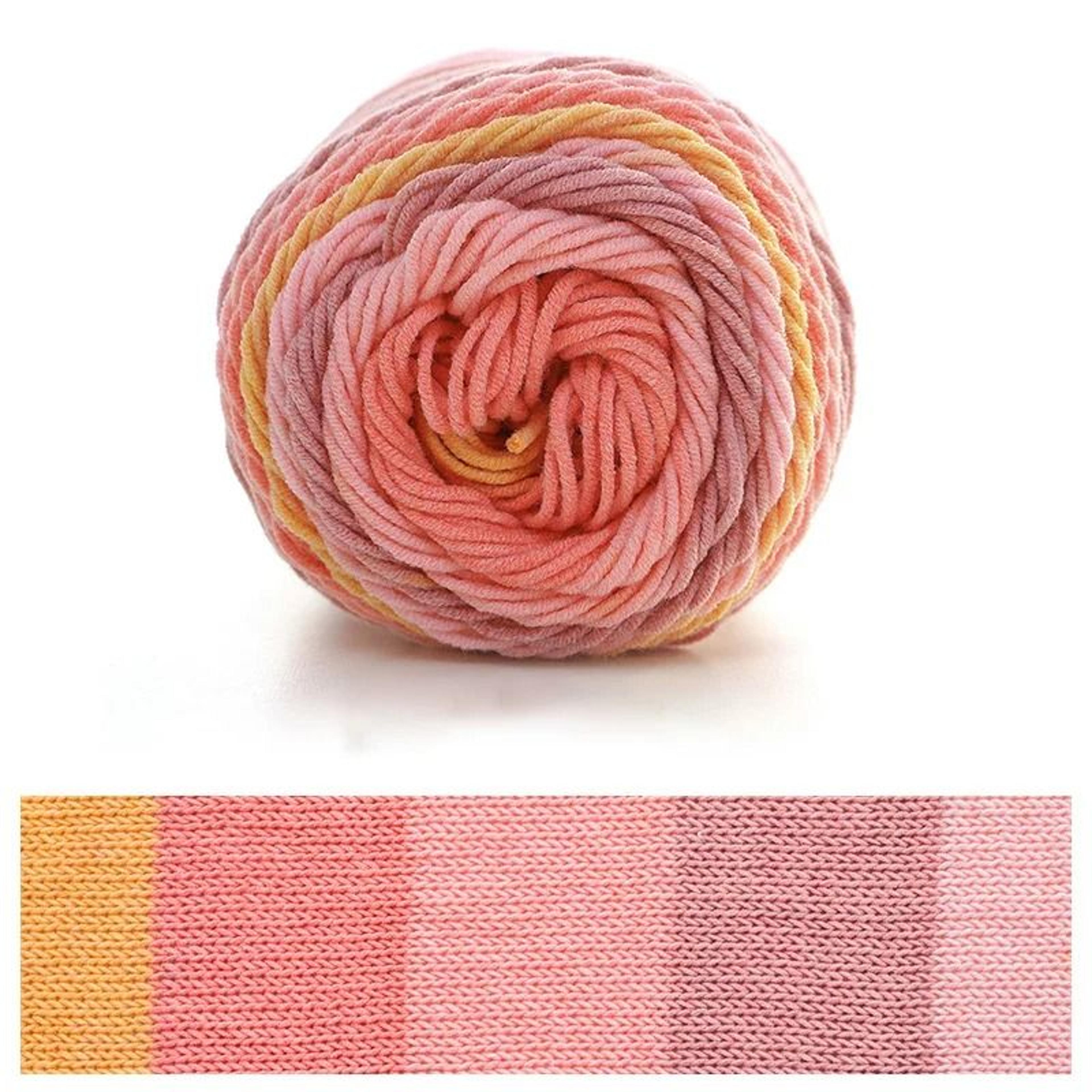 Rainbow Segment Dyed 5 Strand Yarn 100g Soft Knitting  Crochet Yarn For Baby Hats Scarves Blankets  10