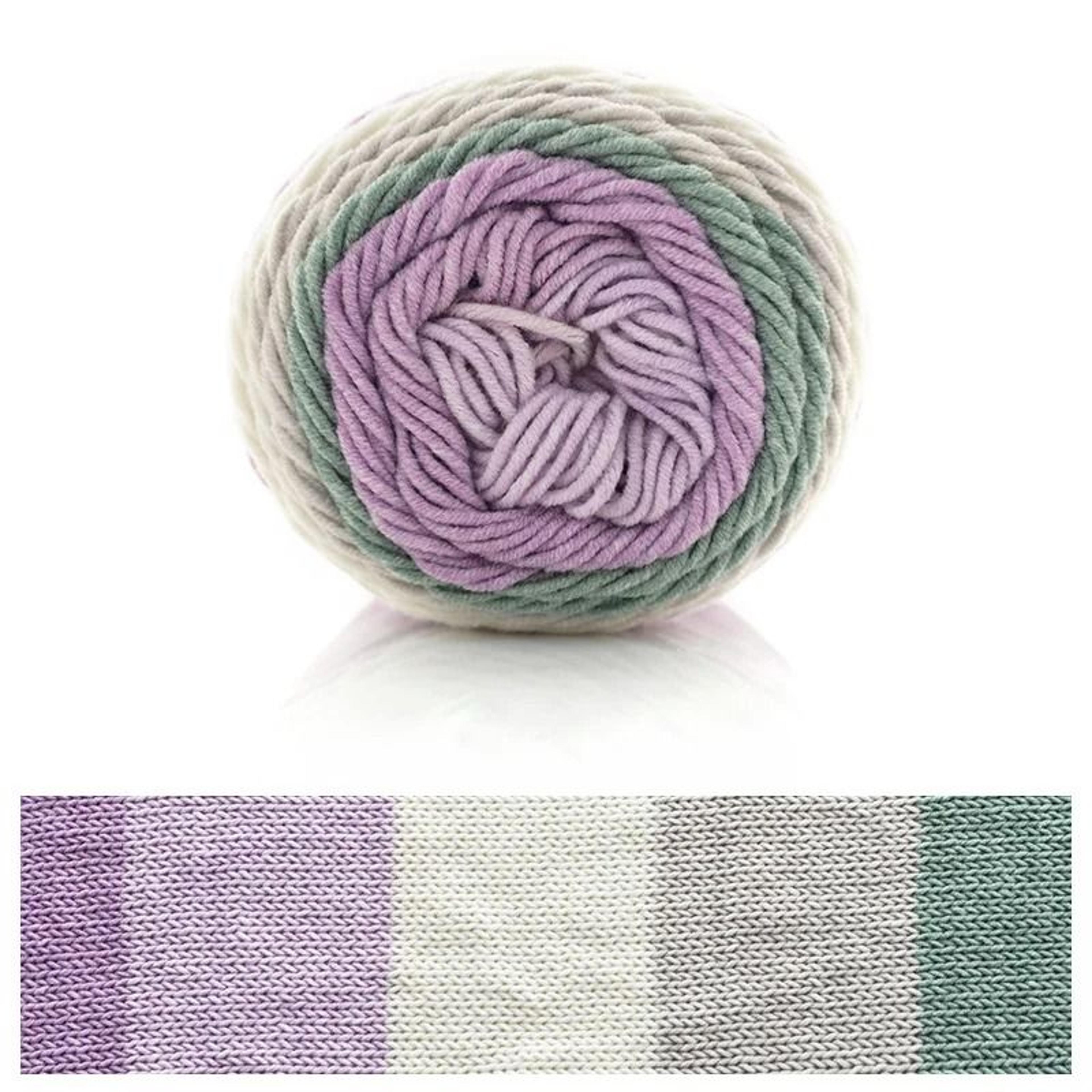 Rainbow Segment Dyed 5 Strand Yarn 100g Soft Knitting  Crochet Yarn For Baby Hats Scarves Blankets  24
