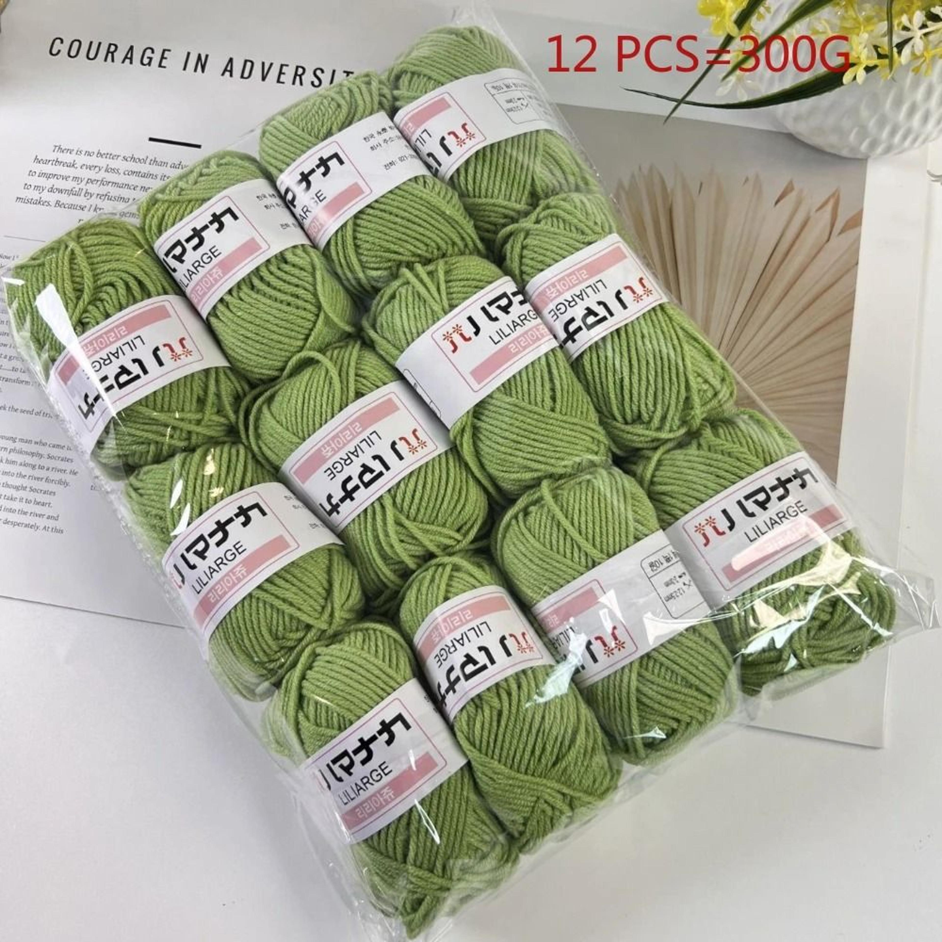 066 Lb 12 Piece Milk Cotton Yarn Set Soft Crochet Knitting Yarn For Sweaters Hats Scarves And DIY C 13